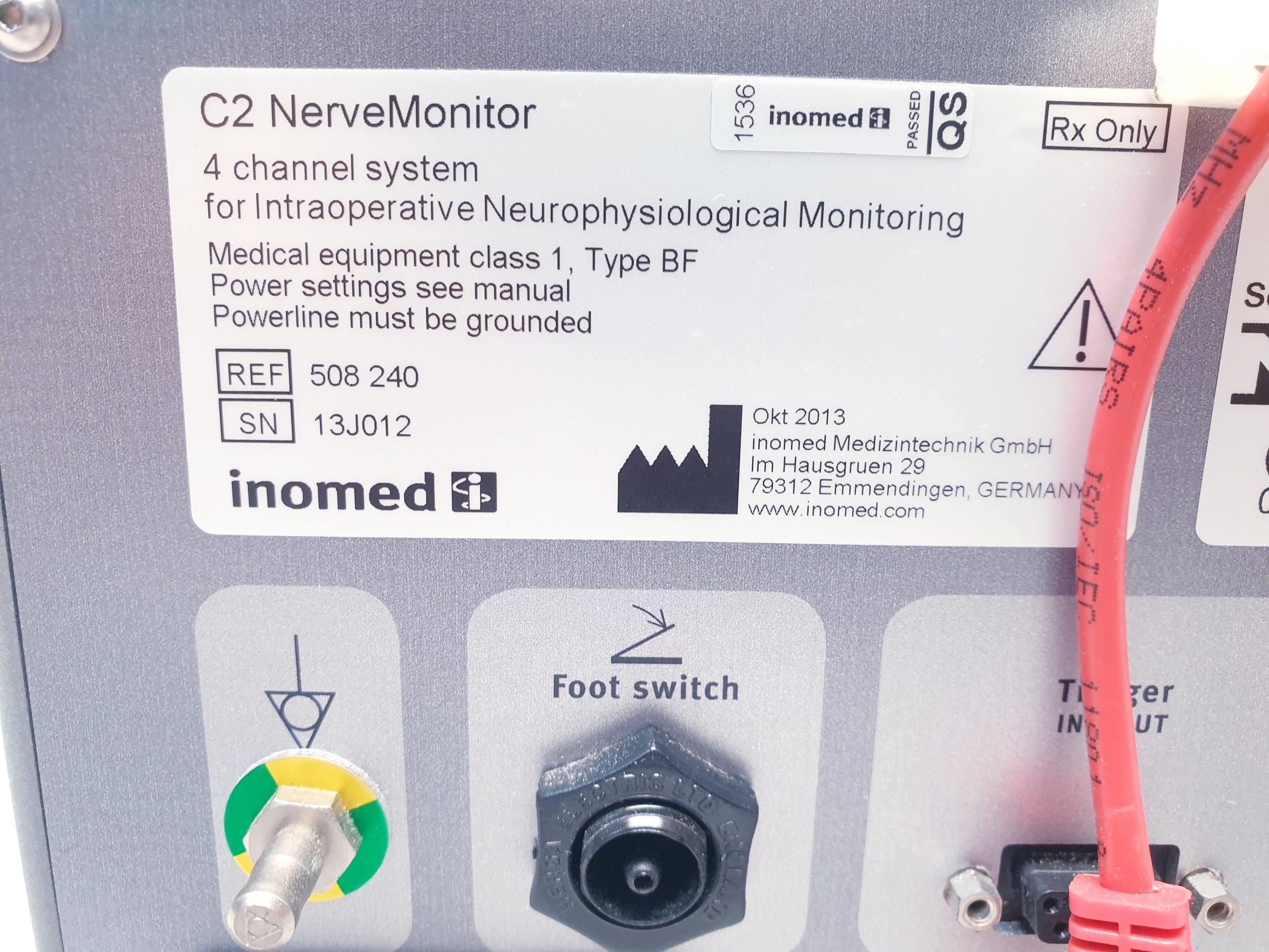 inomed C2 2 NerveMonitor C2 4-Kanal-System für die intraoperative Nervenüberwachung thumbnail 8