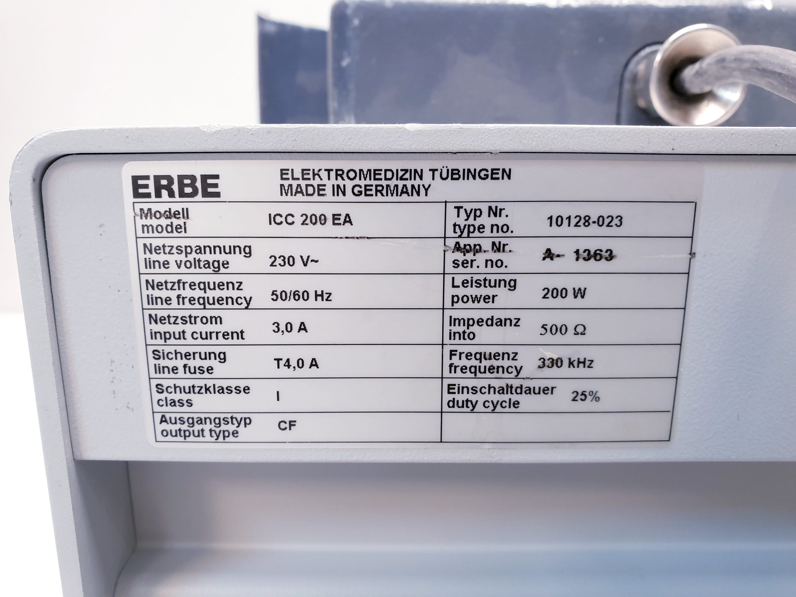 Erbe ICC 200 ICC200 – HF Gerät mit Endocut thumbnail 9
