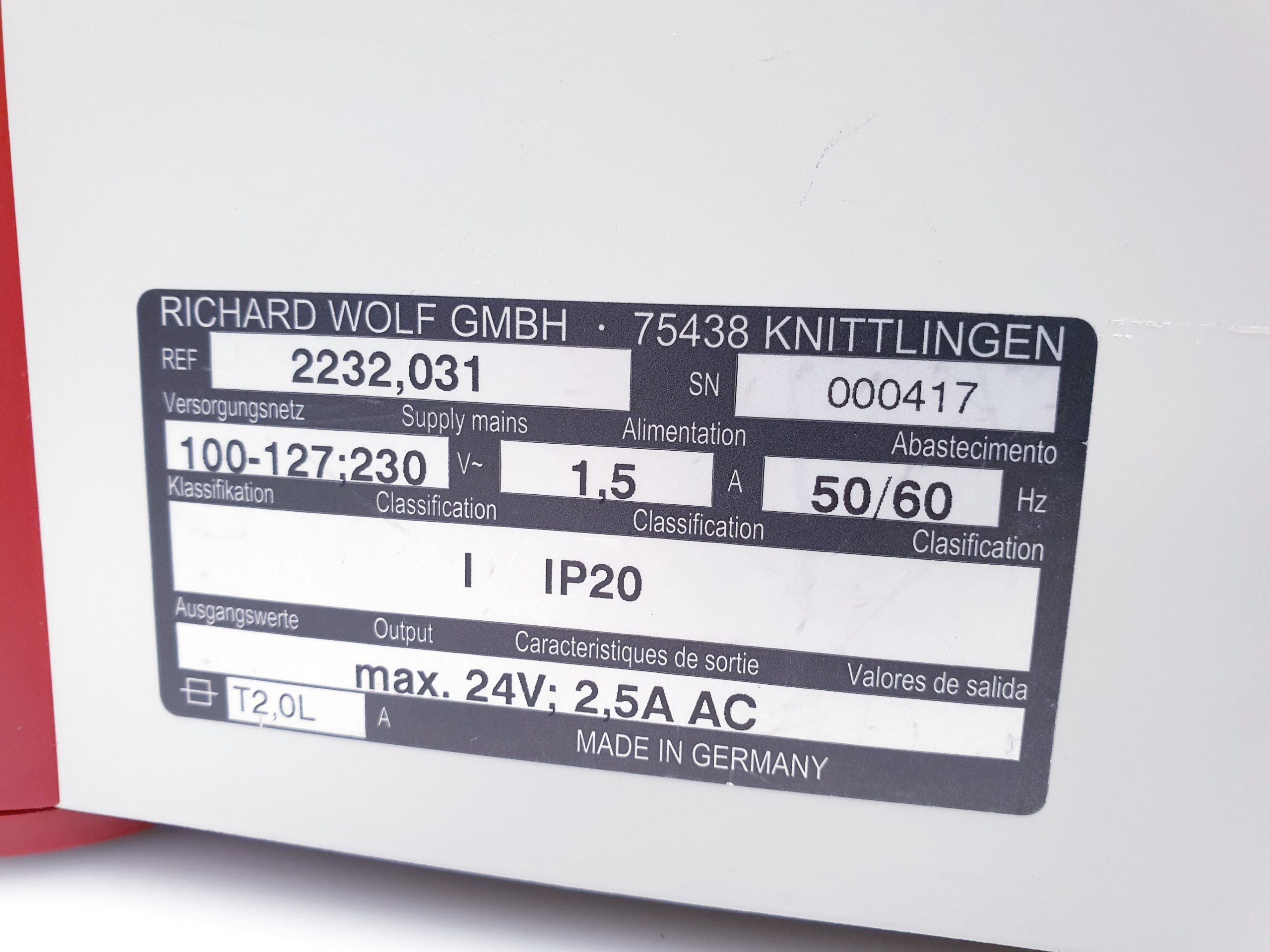 Richard Wolf 2232 Laparo CO2 Pneu Insufflator — image 1 of 6