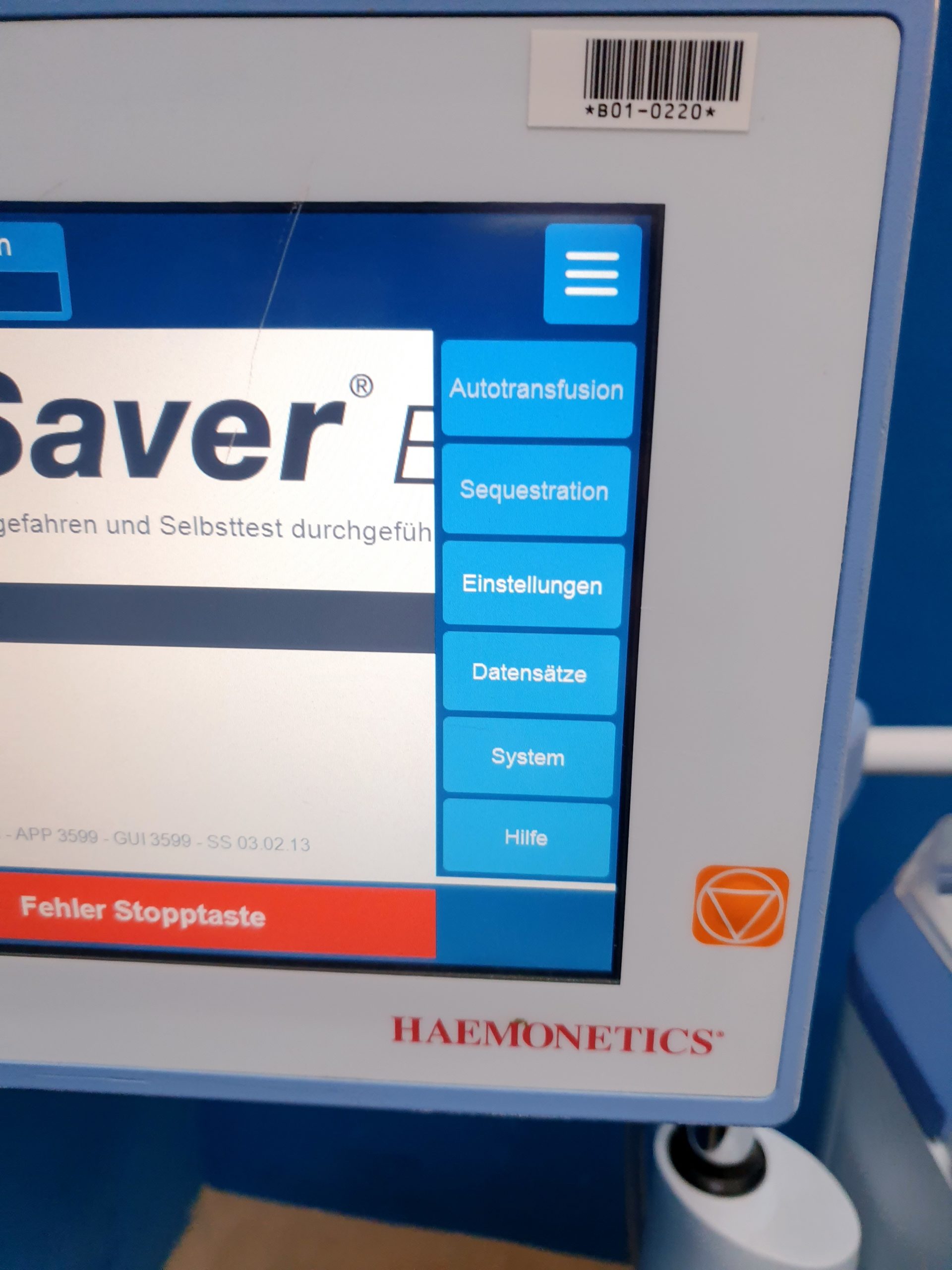 Haemonetics cell saver elite cse-e maschinelle Autotransfusion thumbnail 5