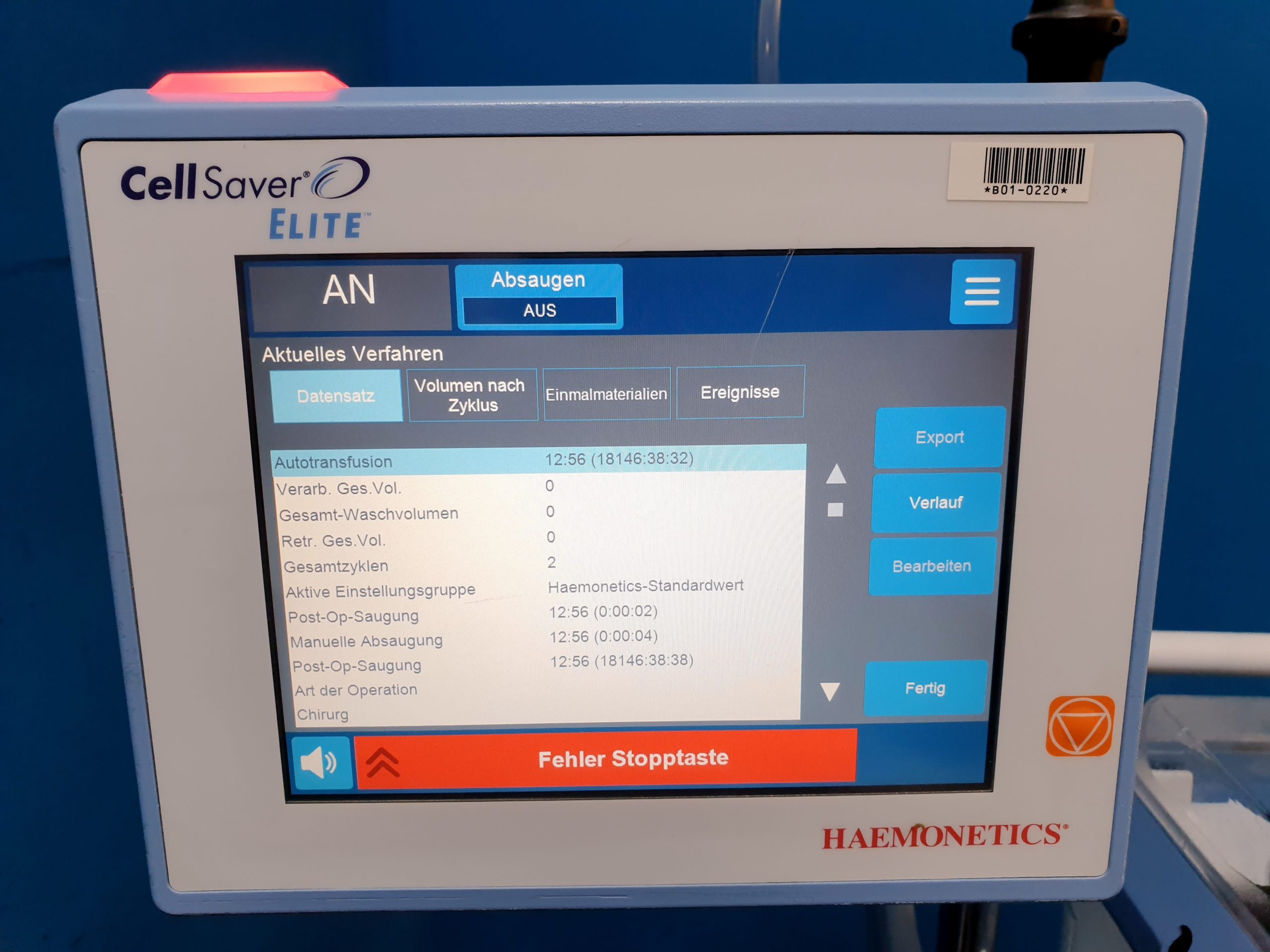 Haemonetics cell saver elite cse-e maschinelle Autotransfusion thumbnail 7