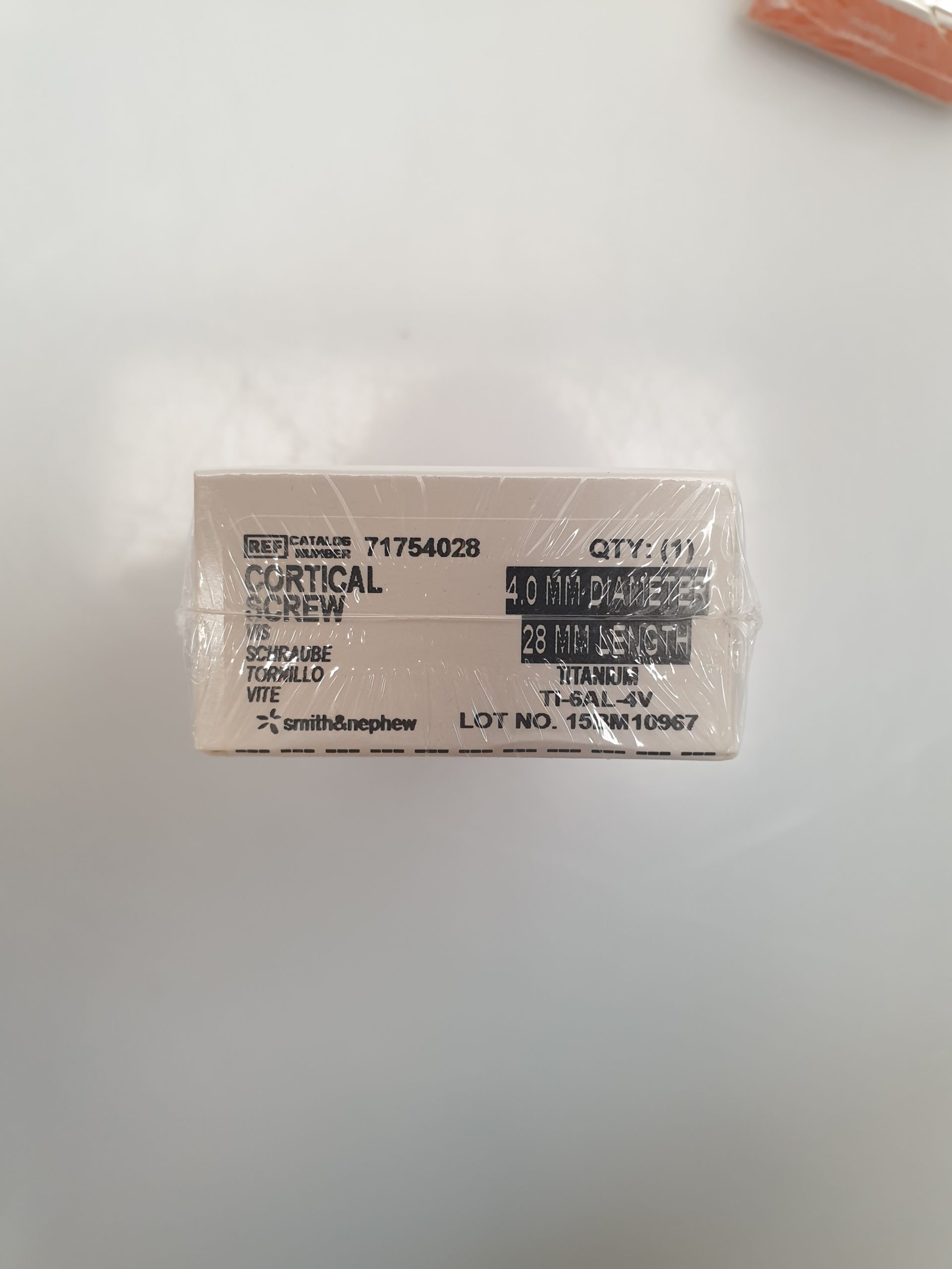 Smith & Nephew 15BM10967 Cortical screw Schraube 4,0 mm diameter 28 mm length REF 71754028 thumbnail 7