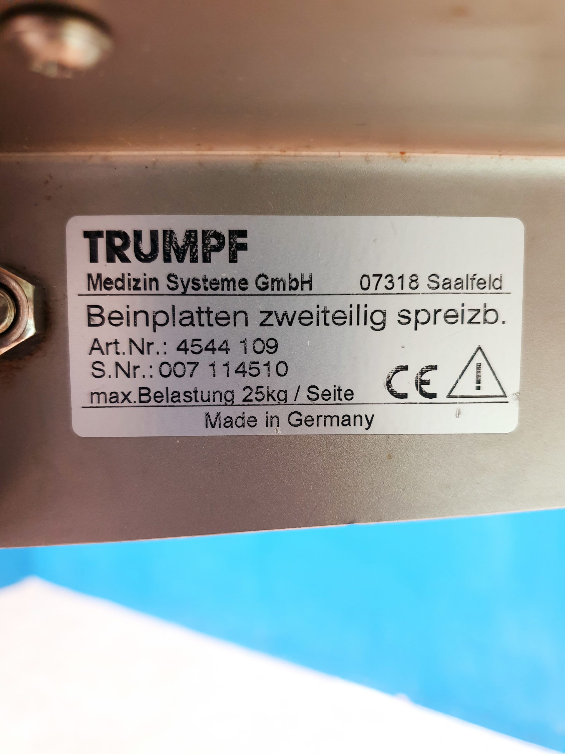 TRUMPF Schuttle 3.6 360 + Op Tischplatte GM +1574667 Beinhalter thumbnail 7