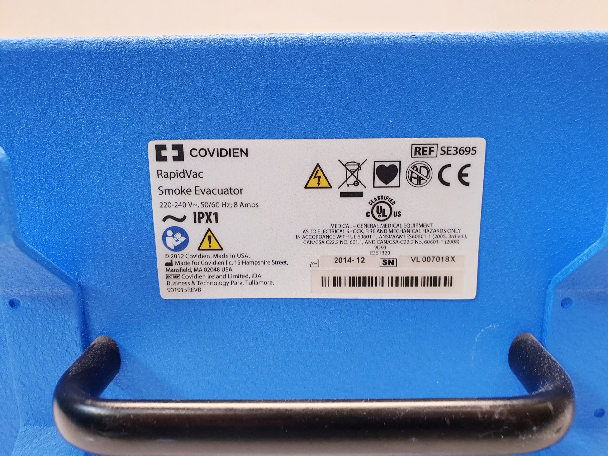 Covidien Valleylab RapidVac Smoke Evacuator Rauchgas Absauger thumbnail 9