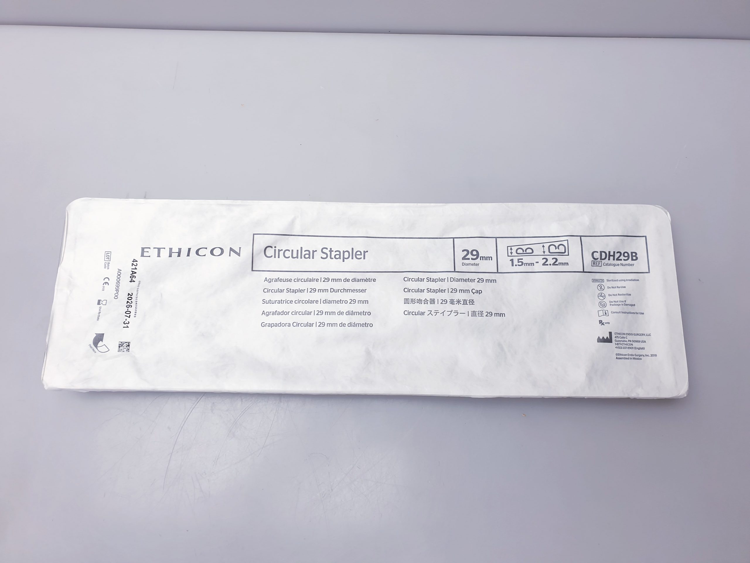 Ethicon CDH29B Circular Stapler 29 mm thumbnail 6