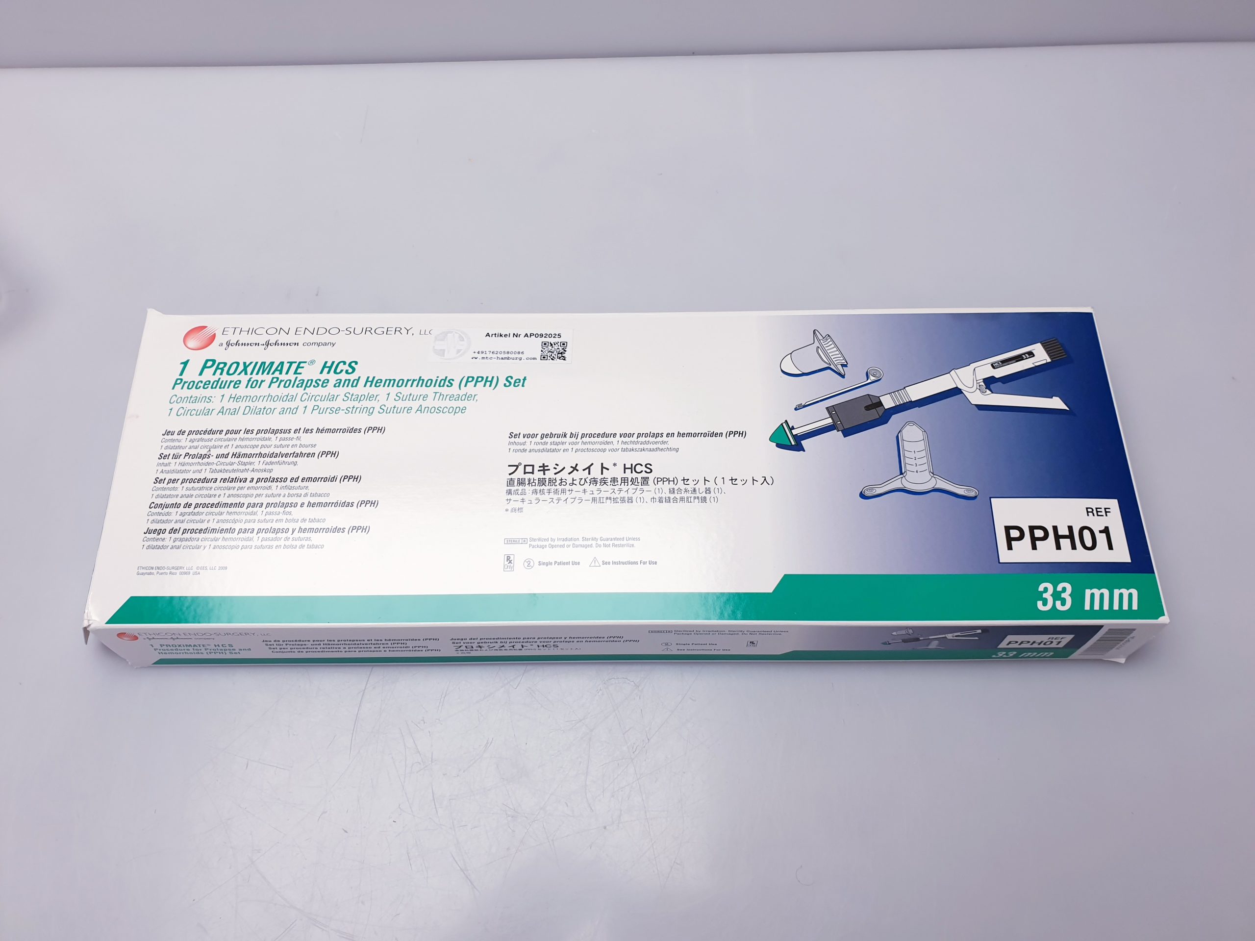 Ethicon Proximate HCS Rund Stapler 33MM Hämorrhoiden PPH Set thumbnail 3