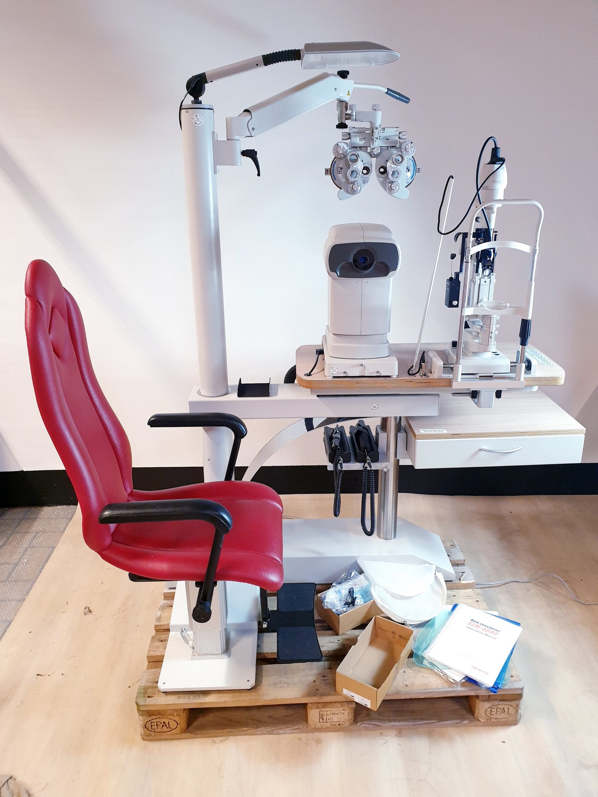 Wagner Guder MOTIVA Ophtalmologische Einheit Yeasn SLY-100 Phoropter Vision Tester, Nippon Bon Accuref 8001, AT900, TOPCON SL-D7, … DOM 2013 — image 1 of 13