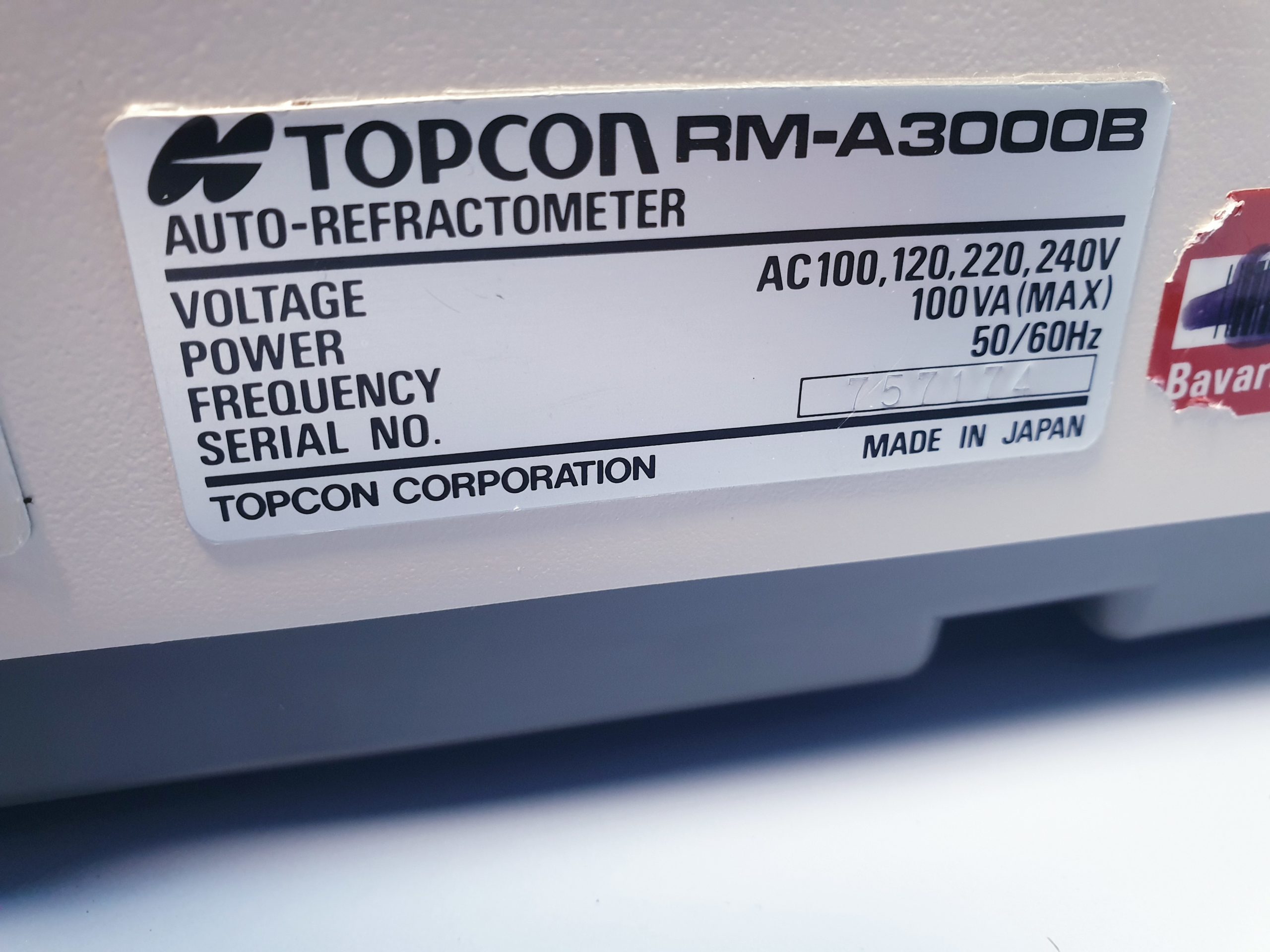 Topcon RM-A3000B // RM A 3000 B Auto-Refractometer // Autorefraktometer thumbnail 4