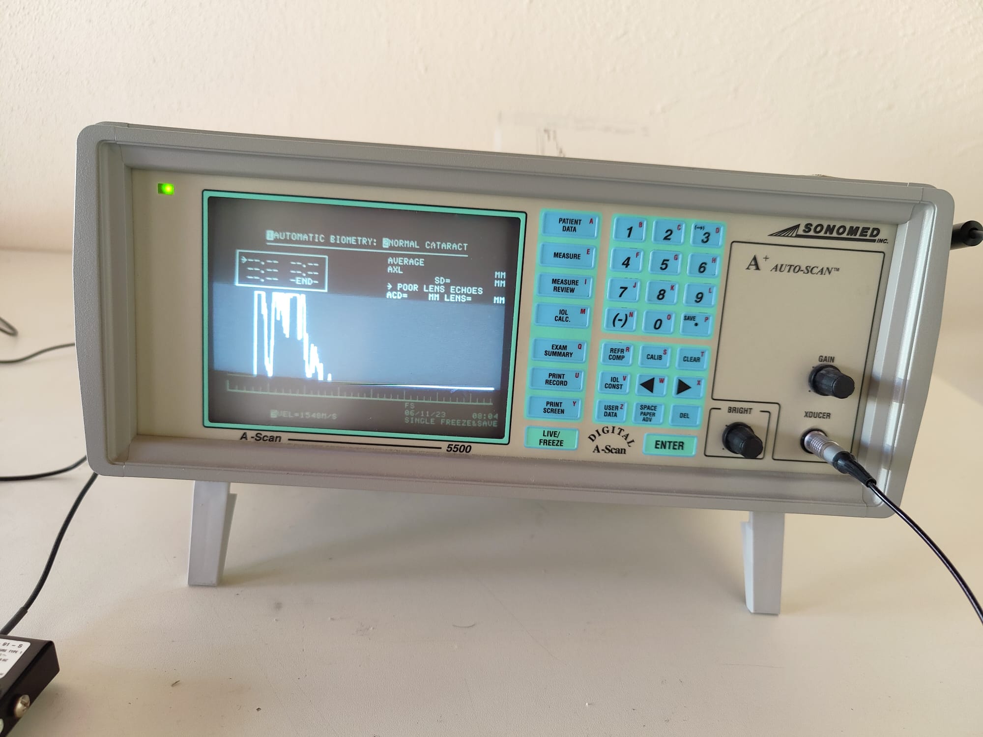 Sonomed A+ Auto-Scan A-Scan 5500 + D2H246 Ocular Ultrasound Machine thumbnail 3