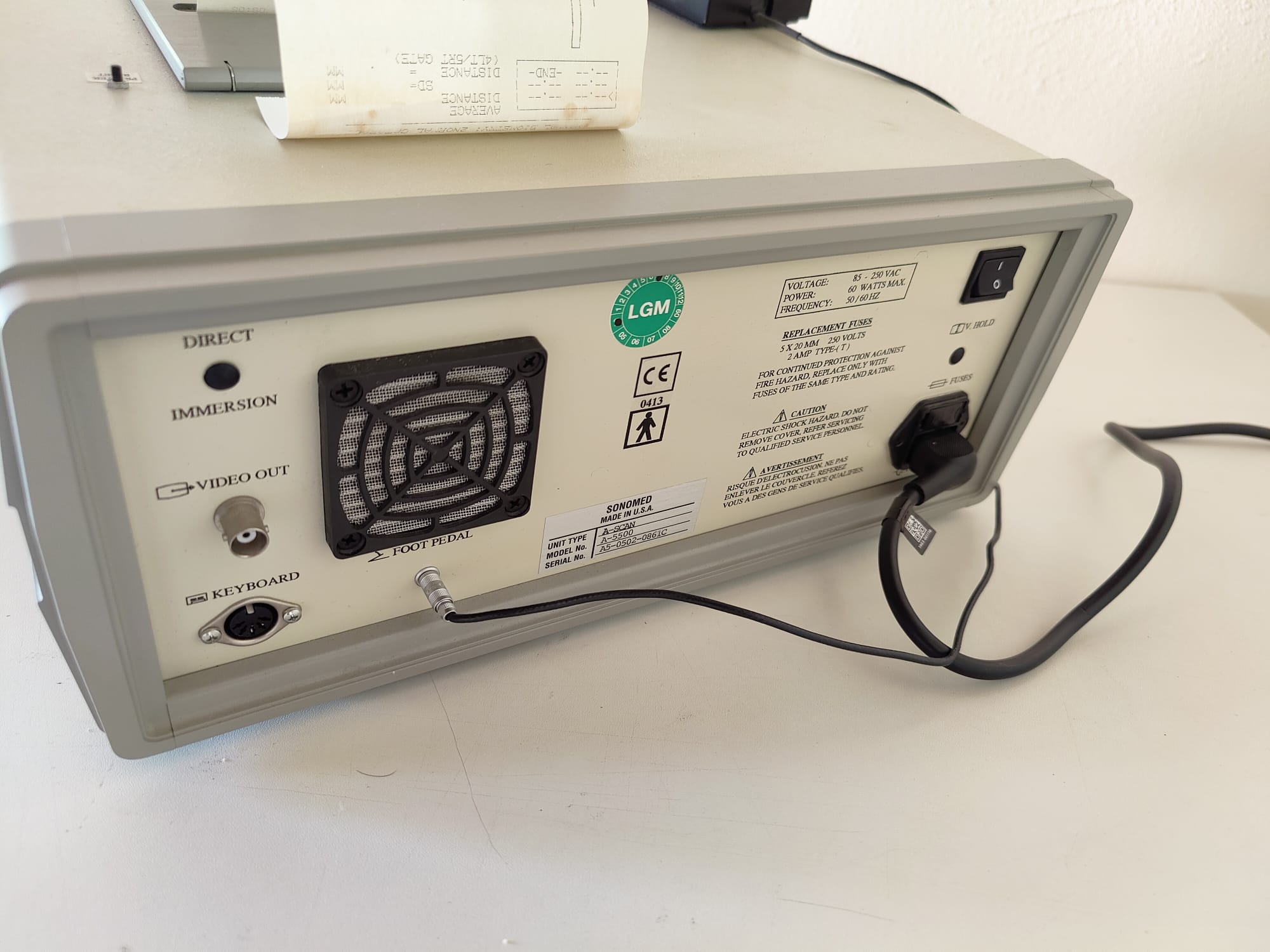 Sonomed A+ Auto-Scan A-Scan 5500 + D2H246 Ocular Ultrasound Machine thumbnail 4