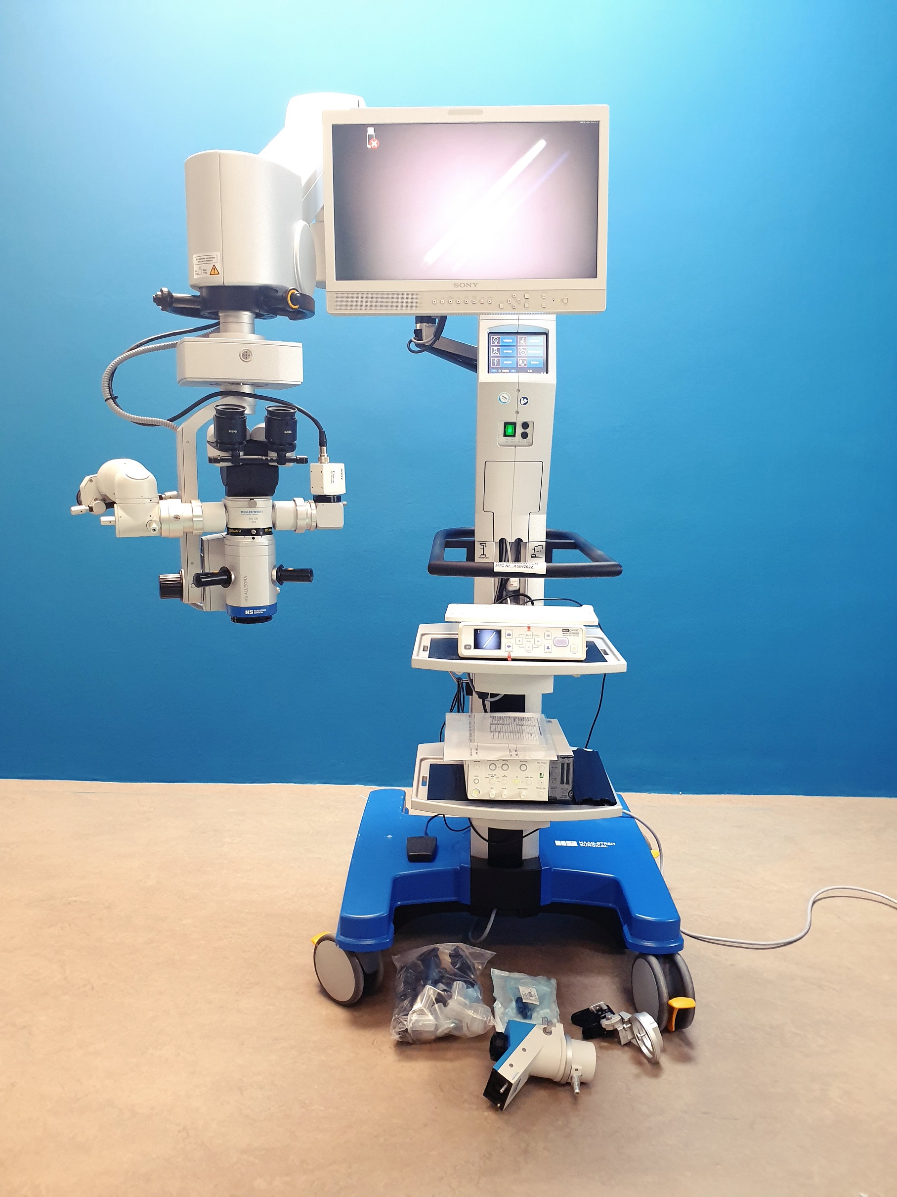 HAAG STREIT HS ALLEGRA 900 uaf FS2-21 Stativ Sony HD Bildübertragung // Medicap USB300 Bild dokumentation DOM 2016 // Behandlungsstuhl 623-102 // Fusspedal thumbnail 2