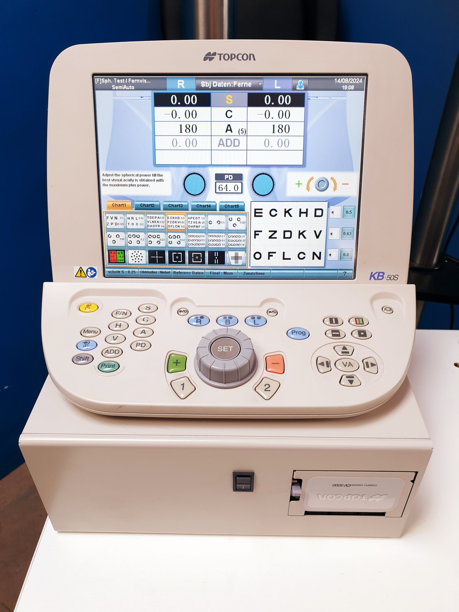 Topcon Ophthalmologie Einheit SL-D + Compu Vision CV-5000 + CV-5000 Pro + ACP-8 EM + AT-900 + thumbnail 3