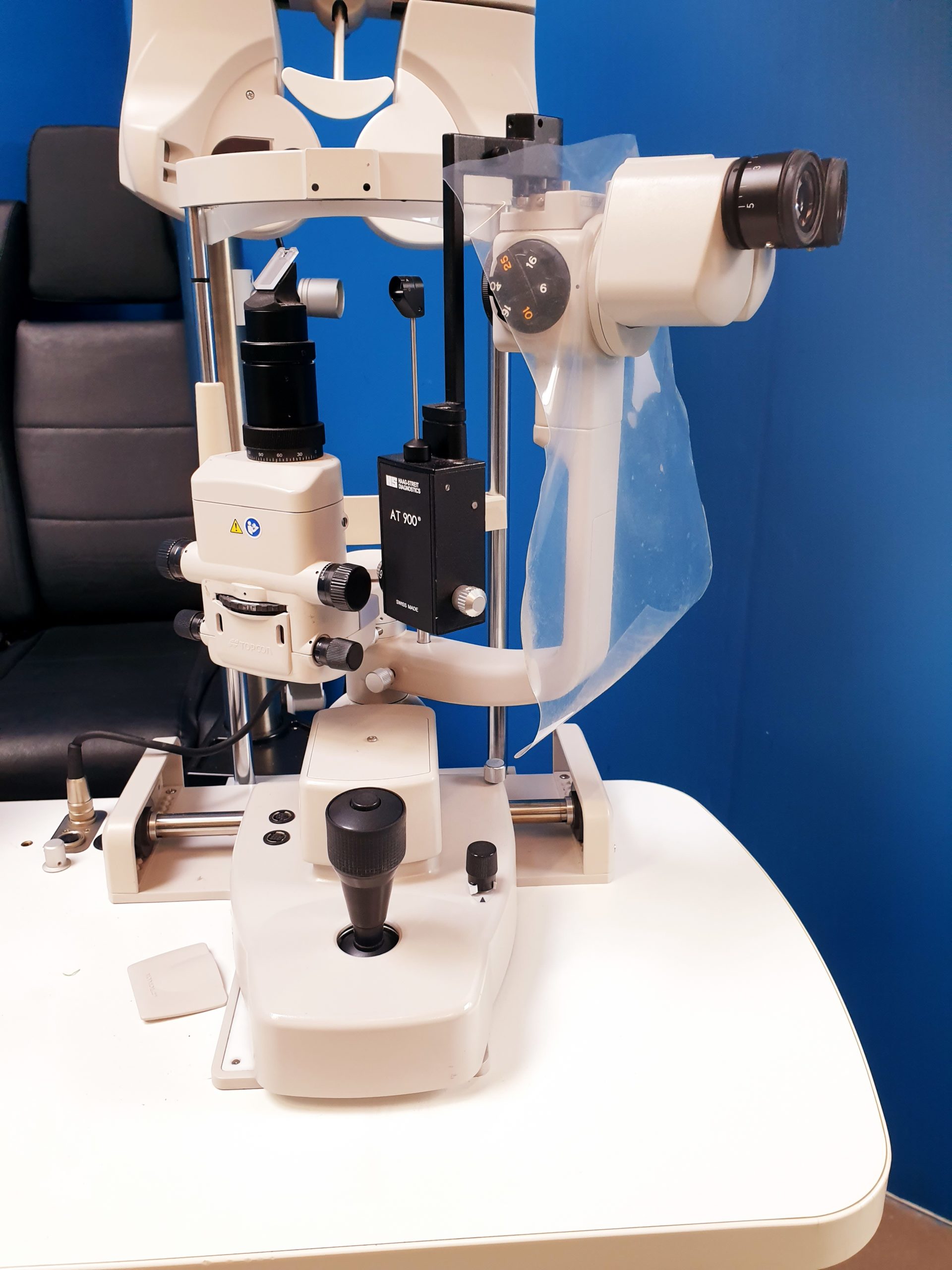 Topcon Ophthalmologie Einheit SL-D + Compu Vision CV-5000 + CV-5000 Pro + ACP-8 EM + AT-900 + thumbnail 7