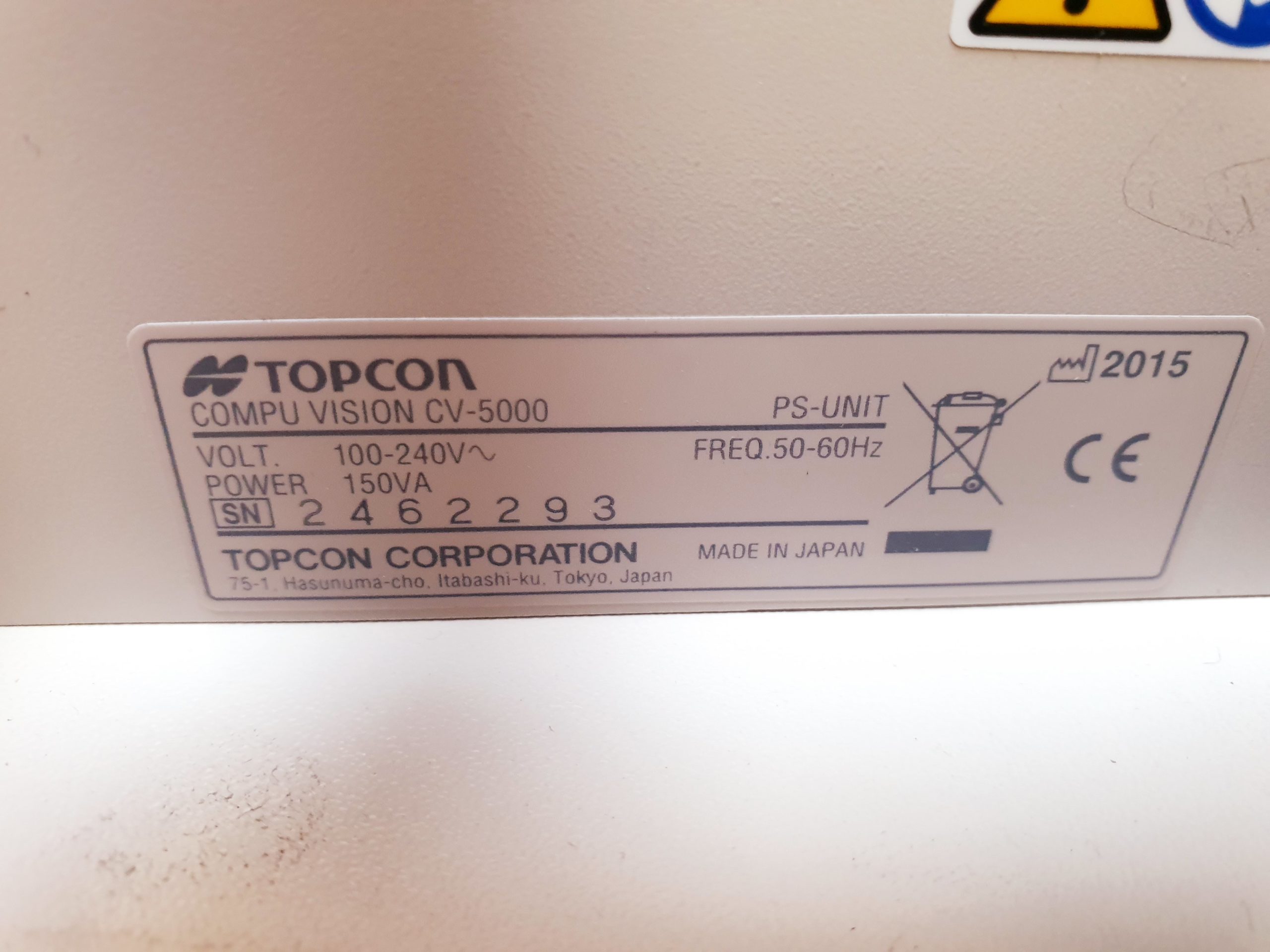 Topcon Ophtalmologische Einheit Compu cv-5000 Vision CV-5000Pro KB-50S, thumbnail 7