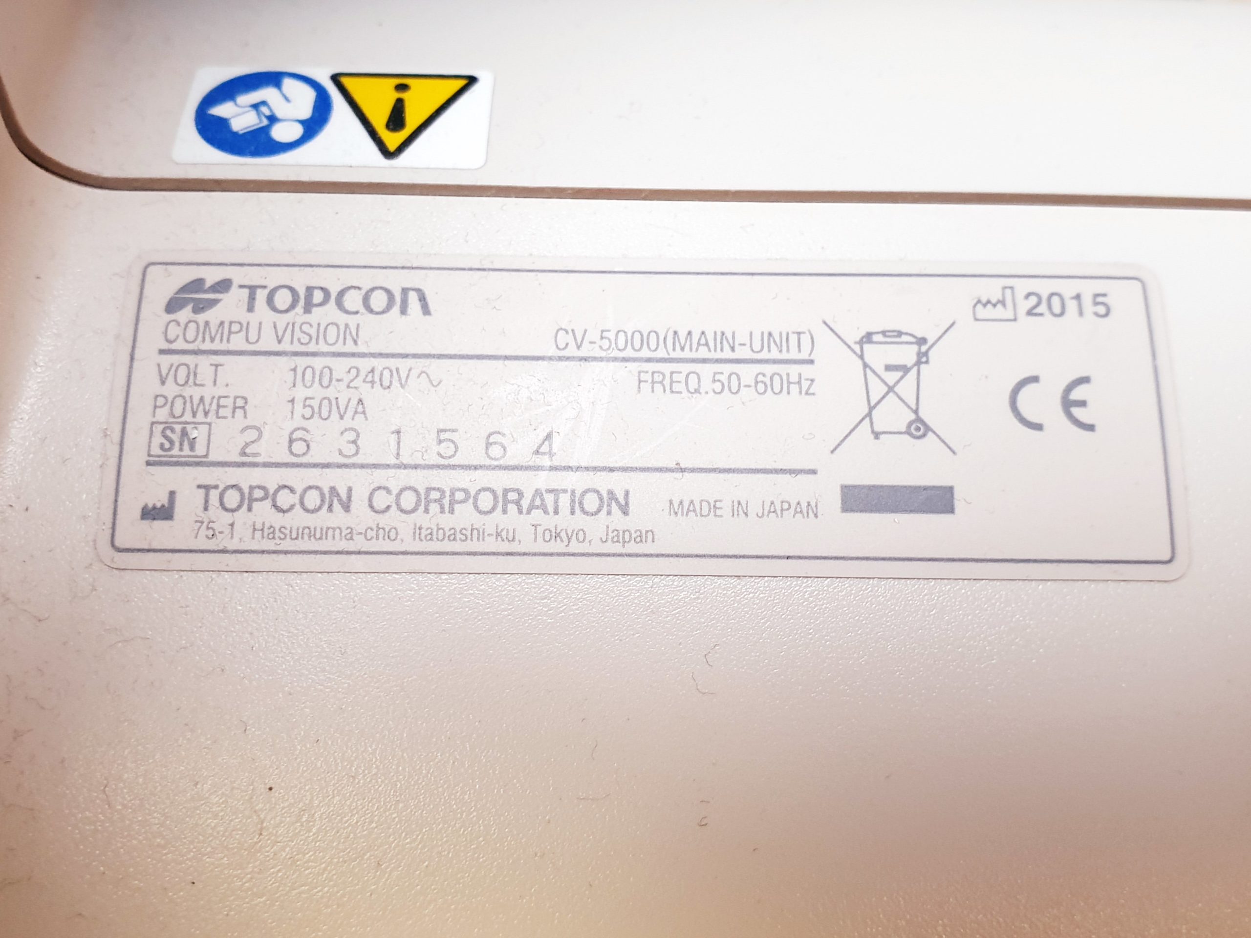 Topcon Ophtalmologische Einheit Compu cv-5000 Vision CV-5000Pro KB-50S, thumbnail 15