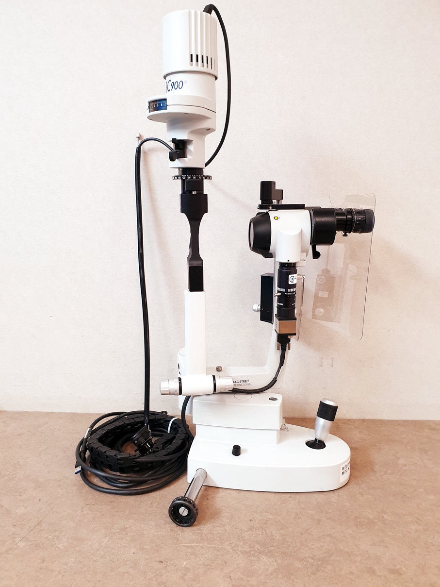 HAAG-STREIT BC 900 – BC900 Spalt Lampe + FL-CC2514-2M Ricoh +Tonometer thumbnail 2