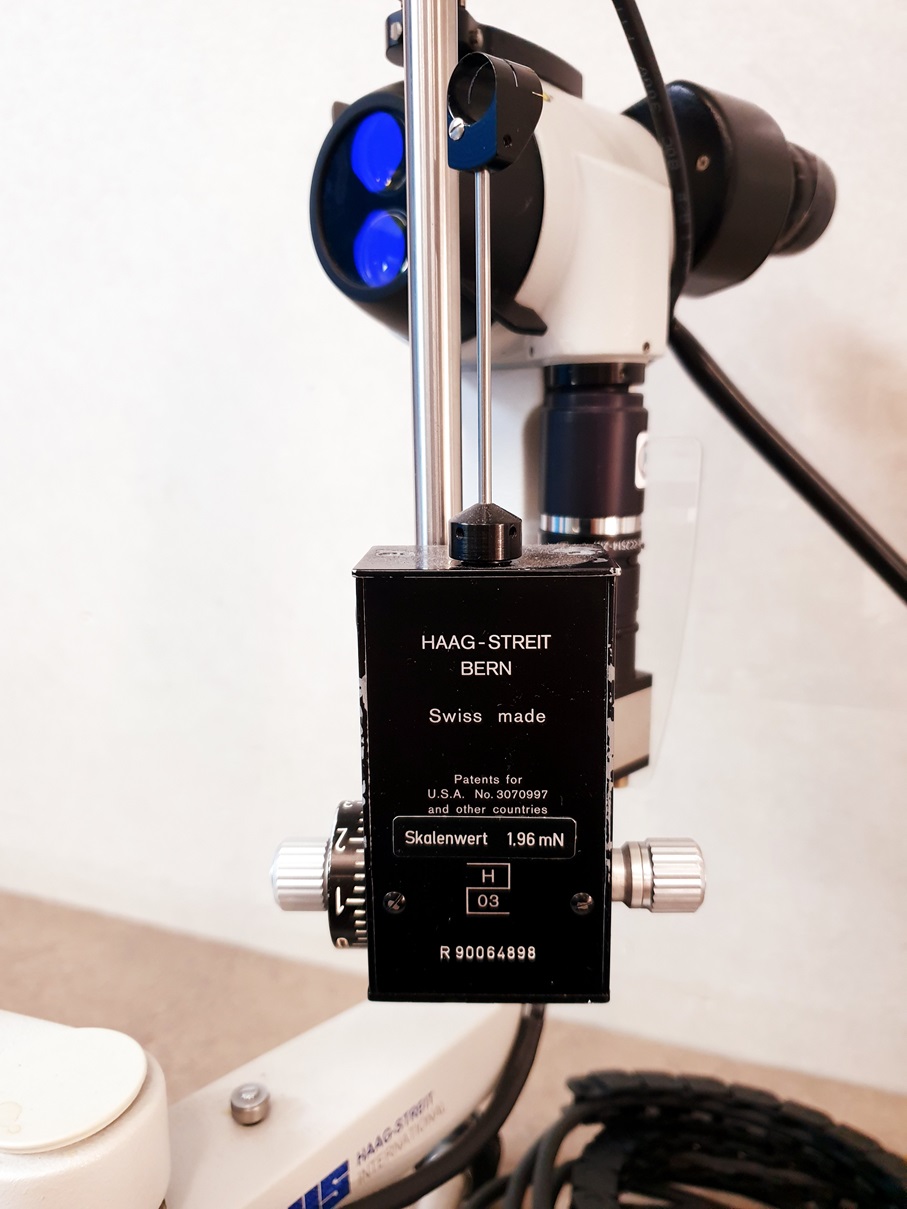 HAAG-STREIT BC 900 – BC900 Spalt Lampe + FL-CC2514-2M Ricoh +Tonometer thumbnail 6