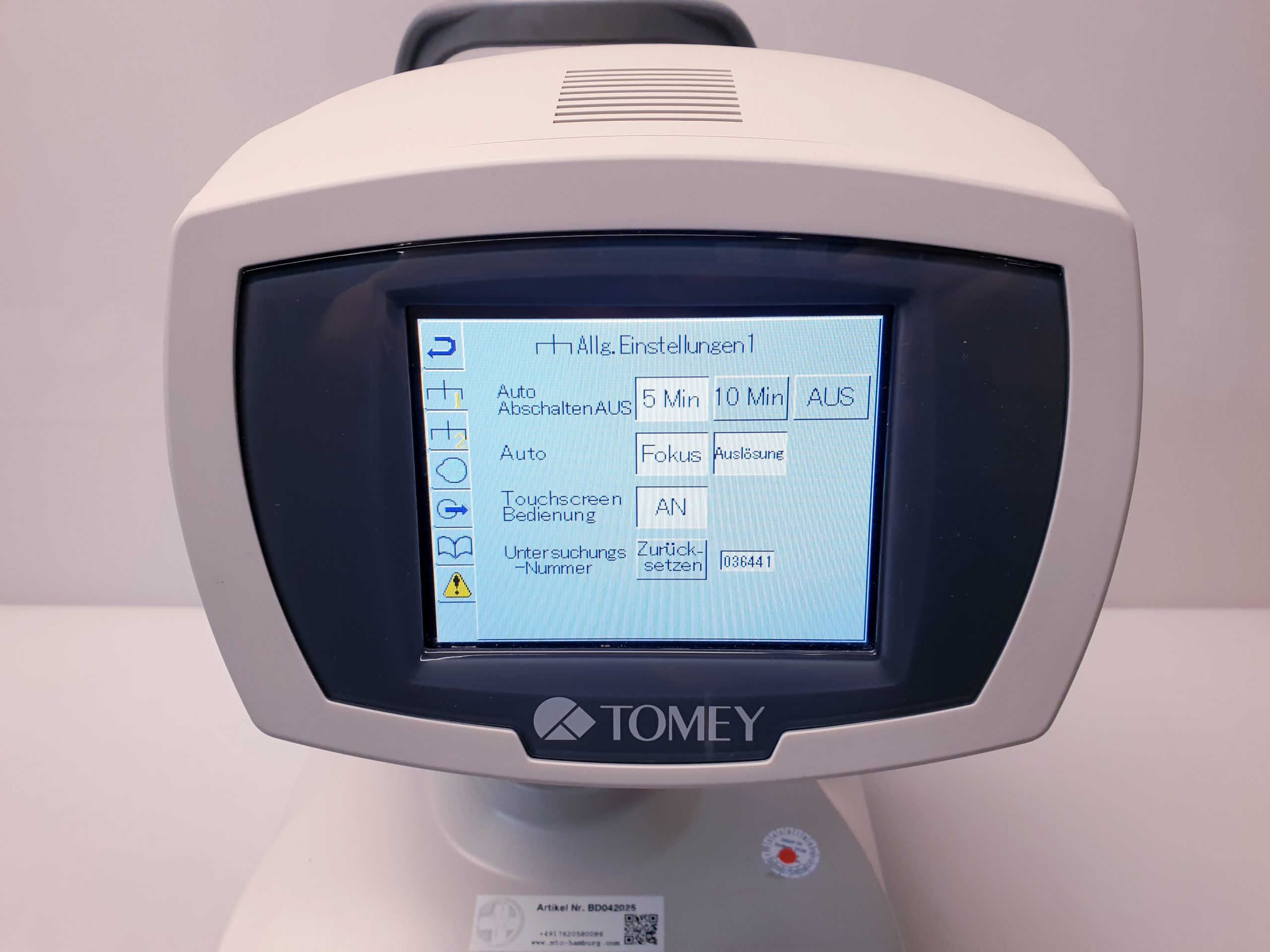 TOMEY FT-1000 FT1000 Tonometer – Non Contact Tonometerr thumbnail 11