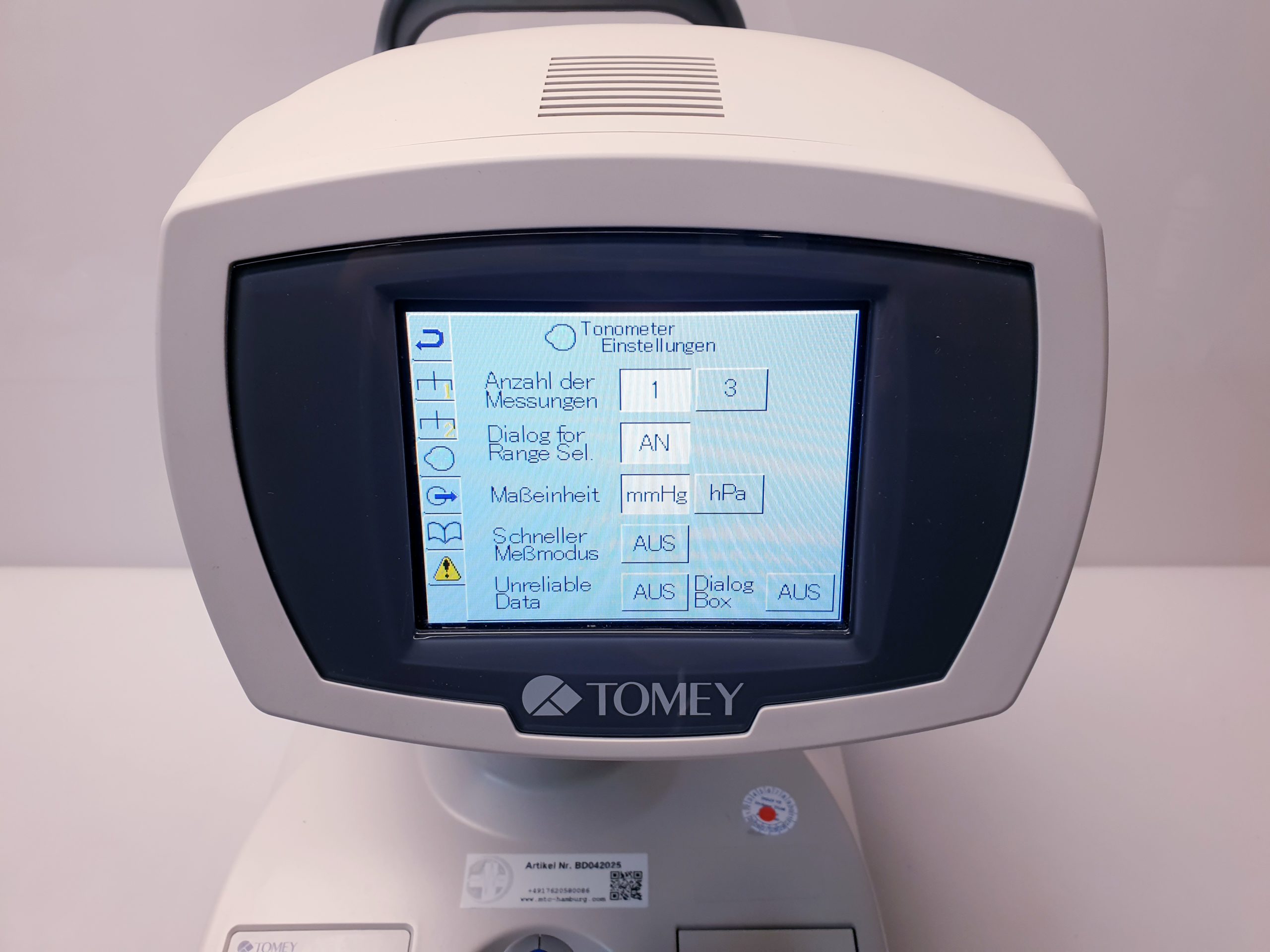 TOMEY FT-1000 FT1000 Tonometer – Non Contact Tonometerr thumbnail 13