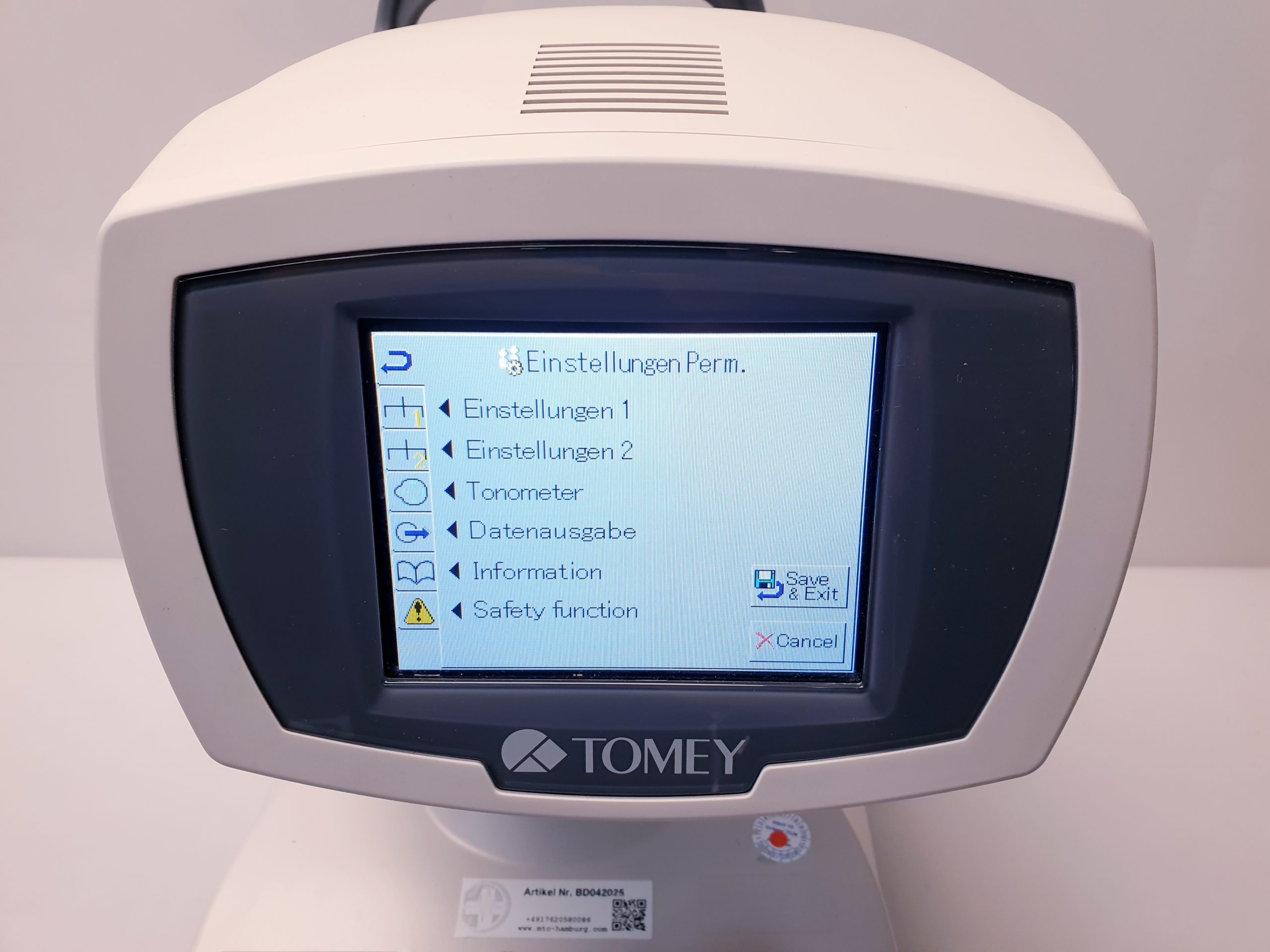 TOMEY FT-1000 FT1000 Tonometer – Non Contact Tonometerr thumbnail 16