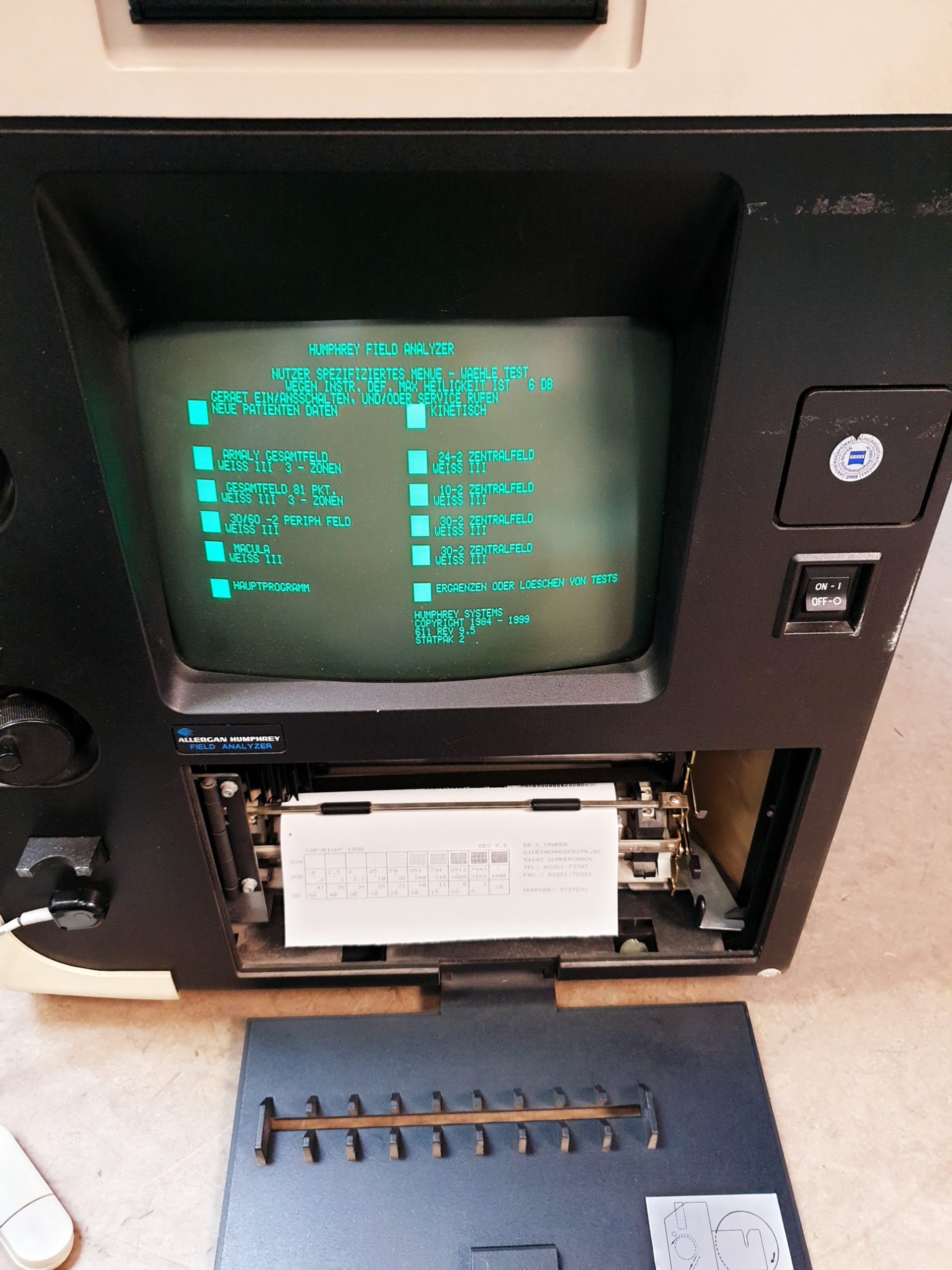 Allergan Humphrey Model 611 Visual Field Analyzer thumbnail 7