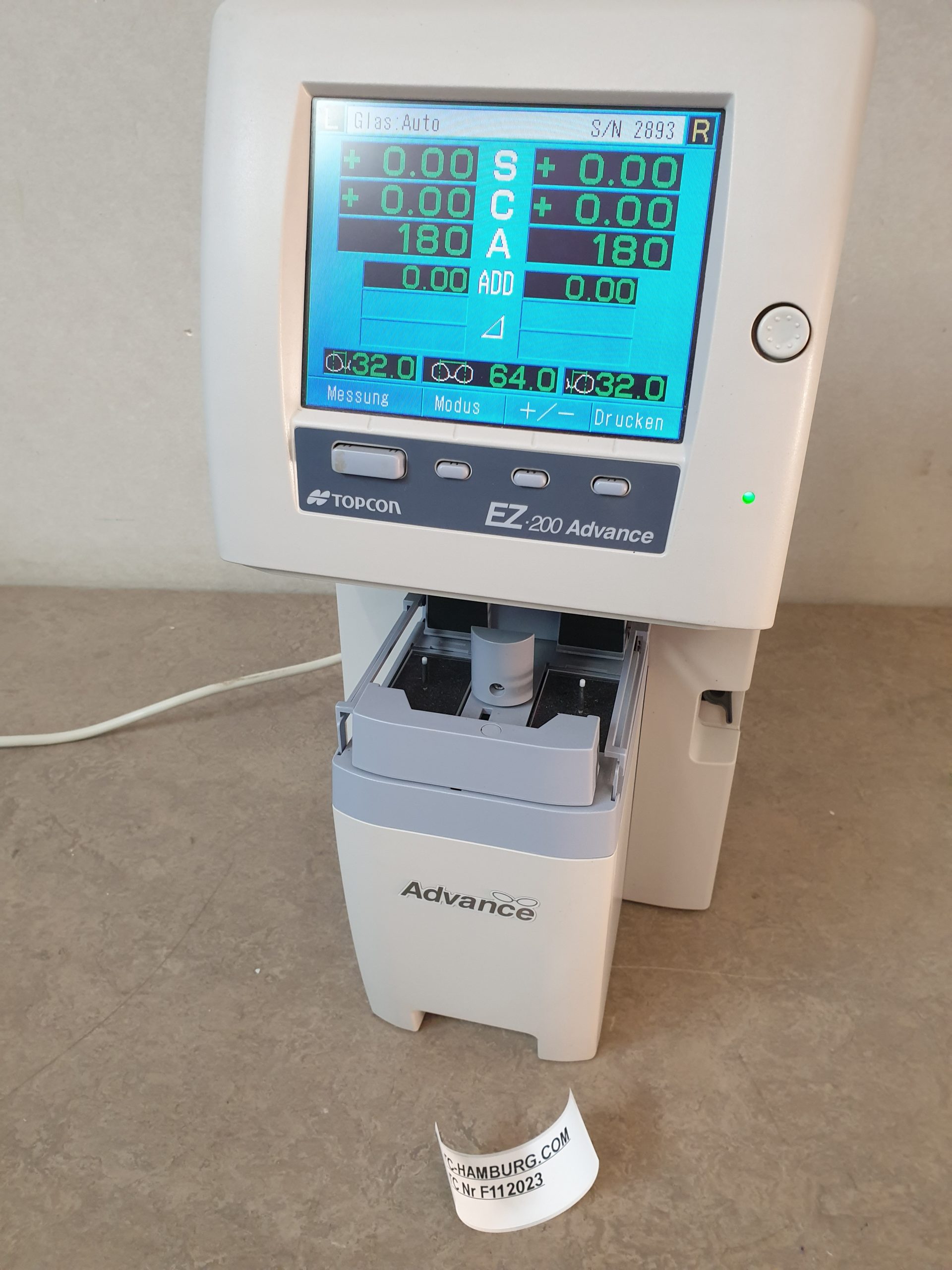 TOPCON AVANCE EZ-200 AUTO LENS ANALYZER Lensometer — image 1 of 15