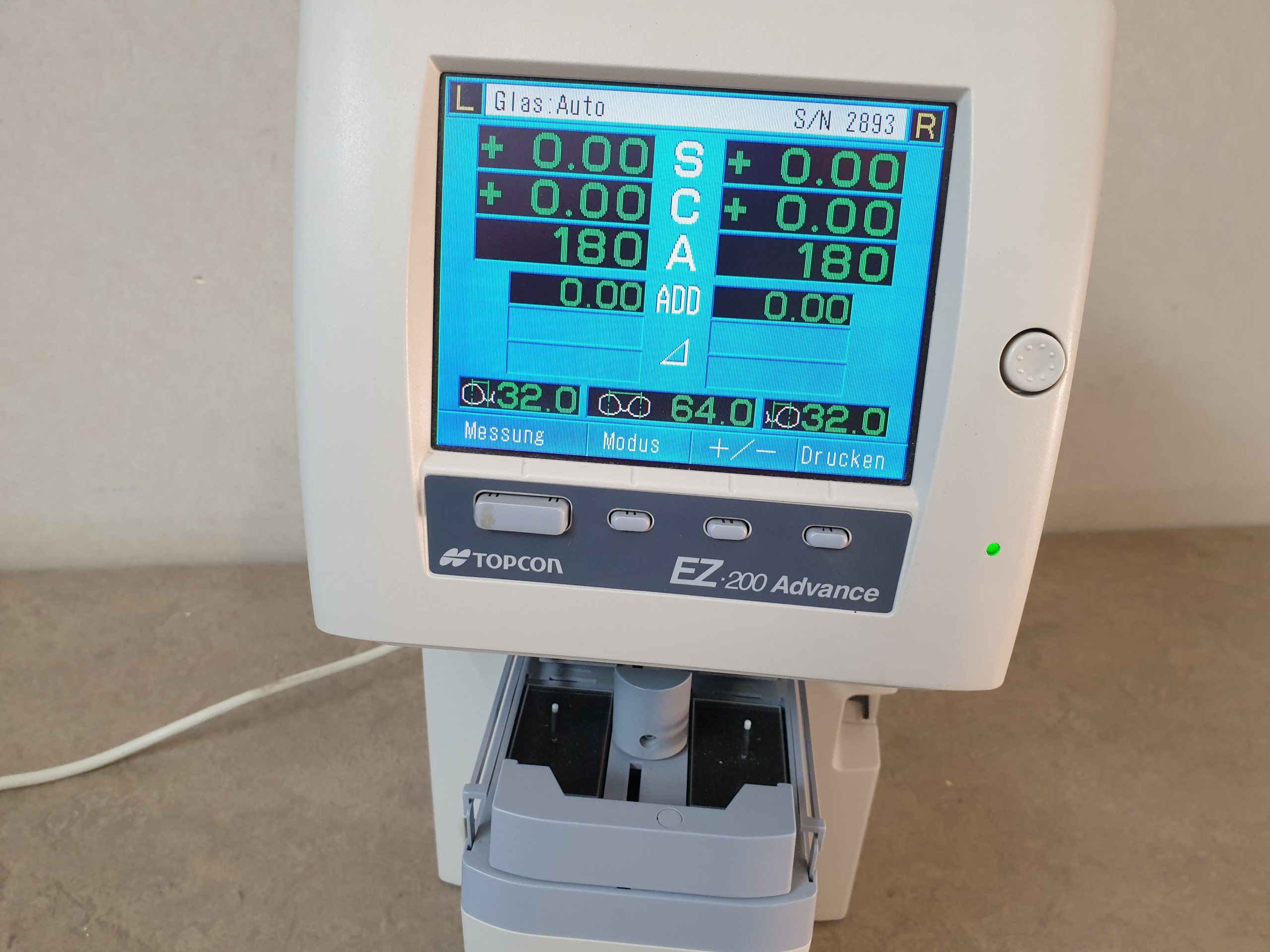 TOPCON AVANCE EZ-200 AUTO LENS ANALYZER Lensometer thumbnail 2