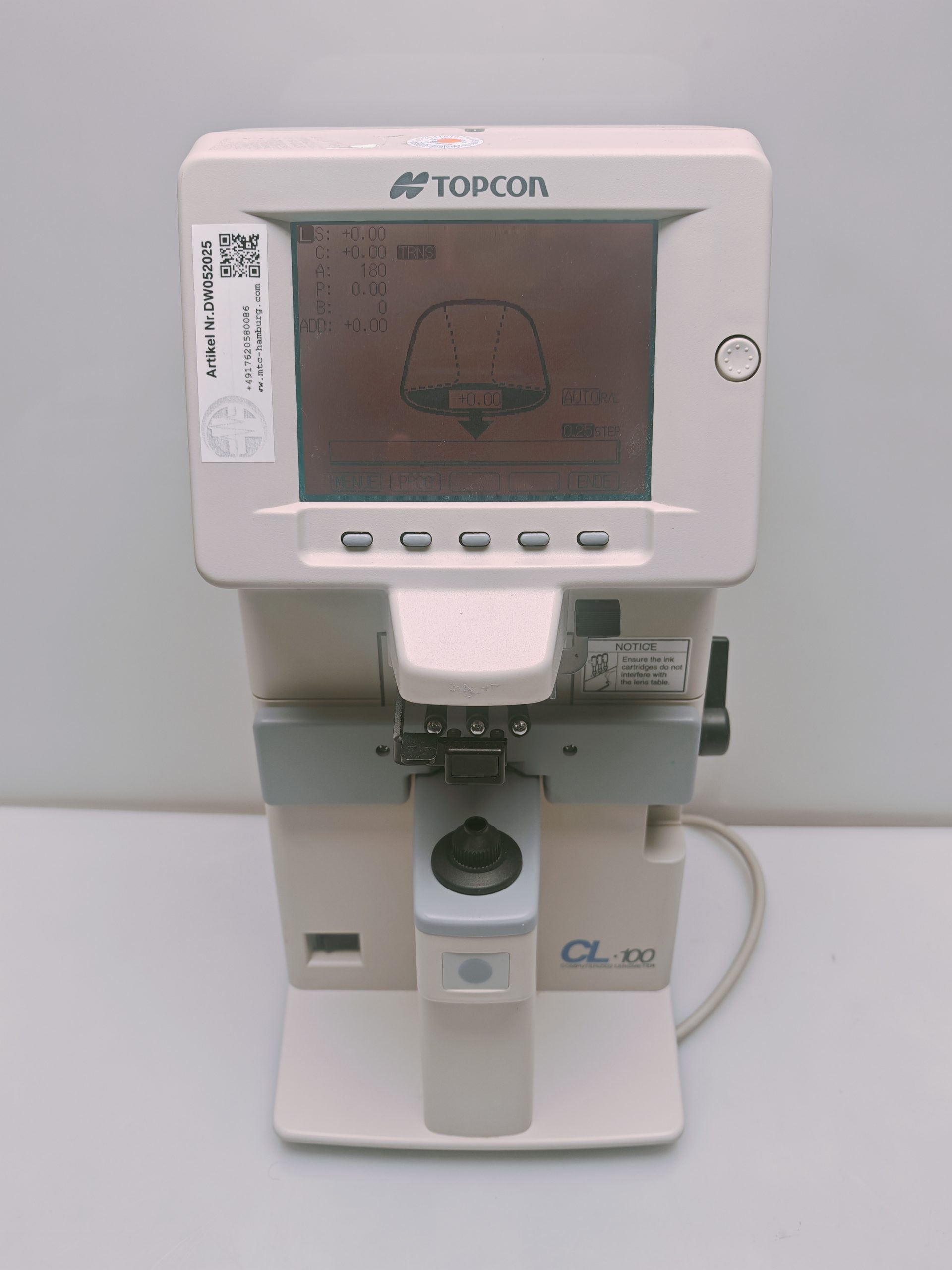 Topcon CL-100 Auto Scheitelbrechwertmesser Lensmeter thumbnail 3