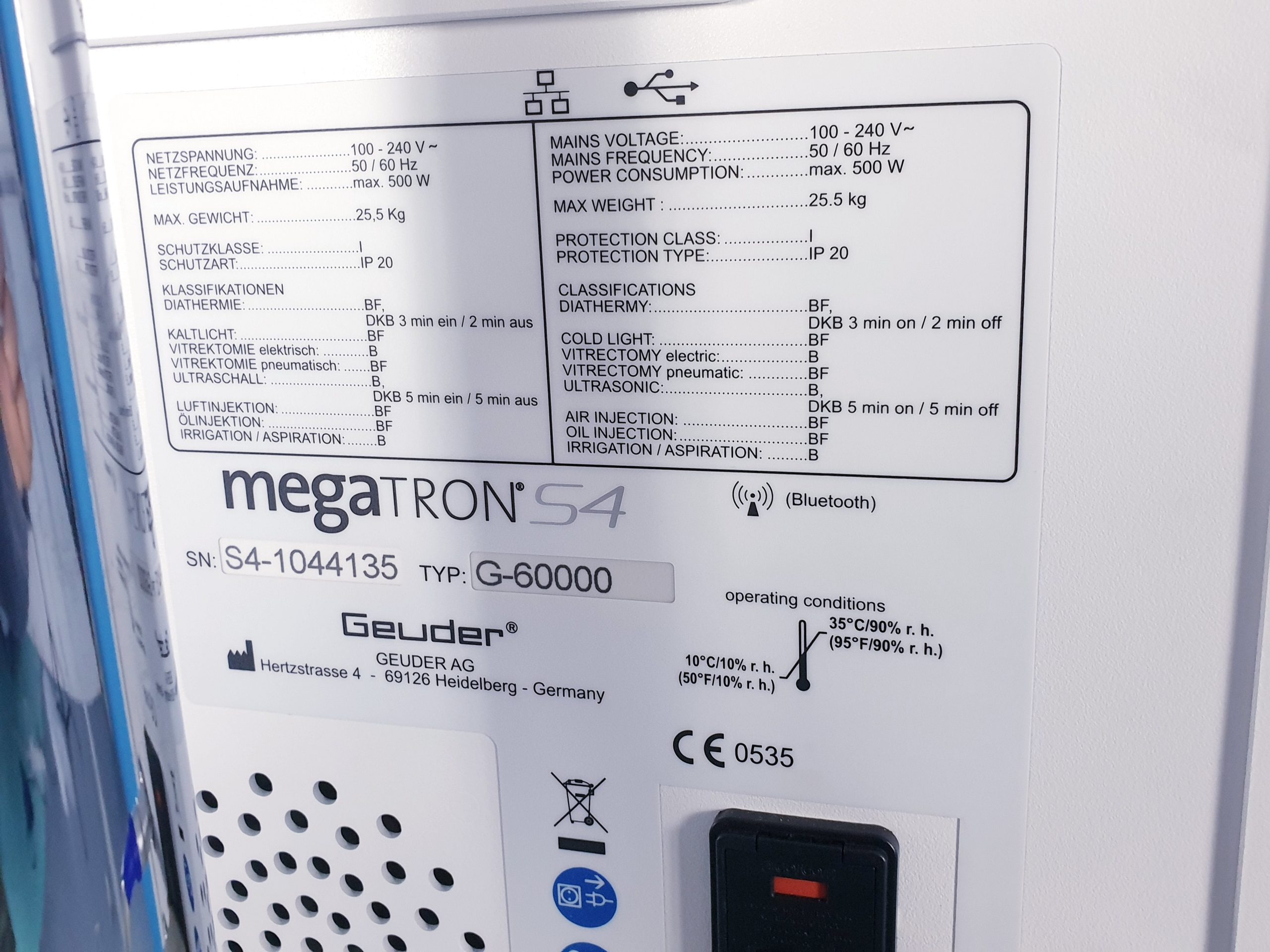 Geuder Megatron S4 // S 4 Ophthalmic Microsurgical System thumbnail 7