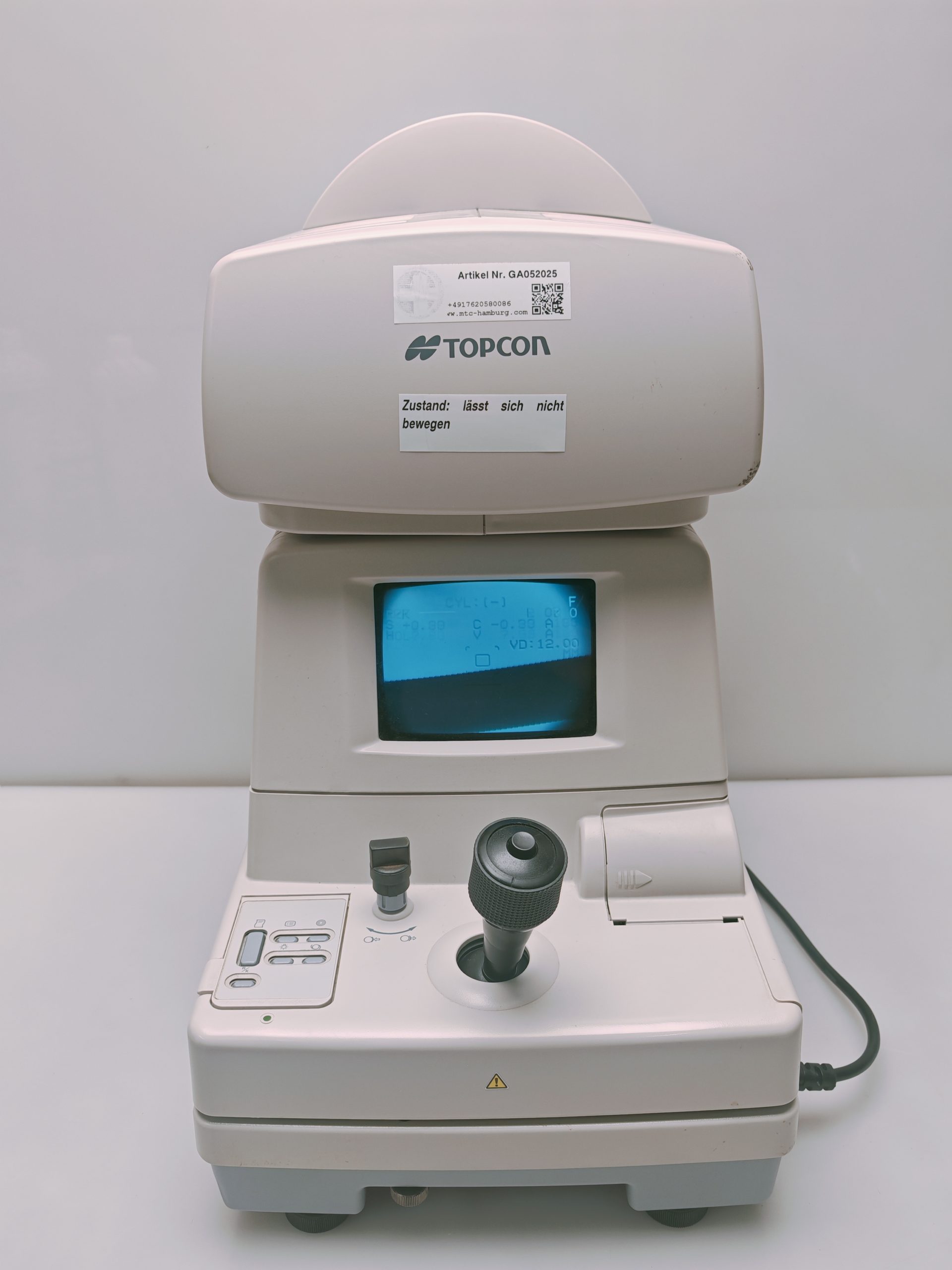 Topcon KR-8100P Autorefraktometer – ungeprüft — image 1 of 18