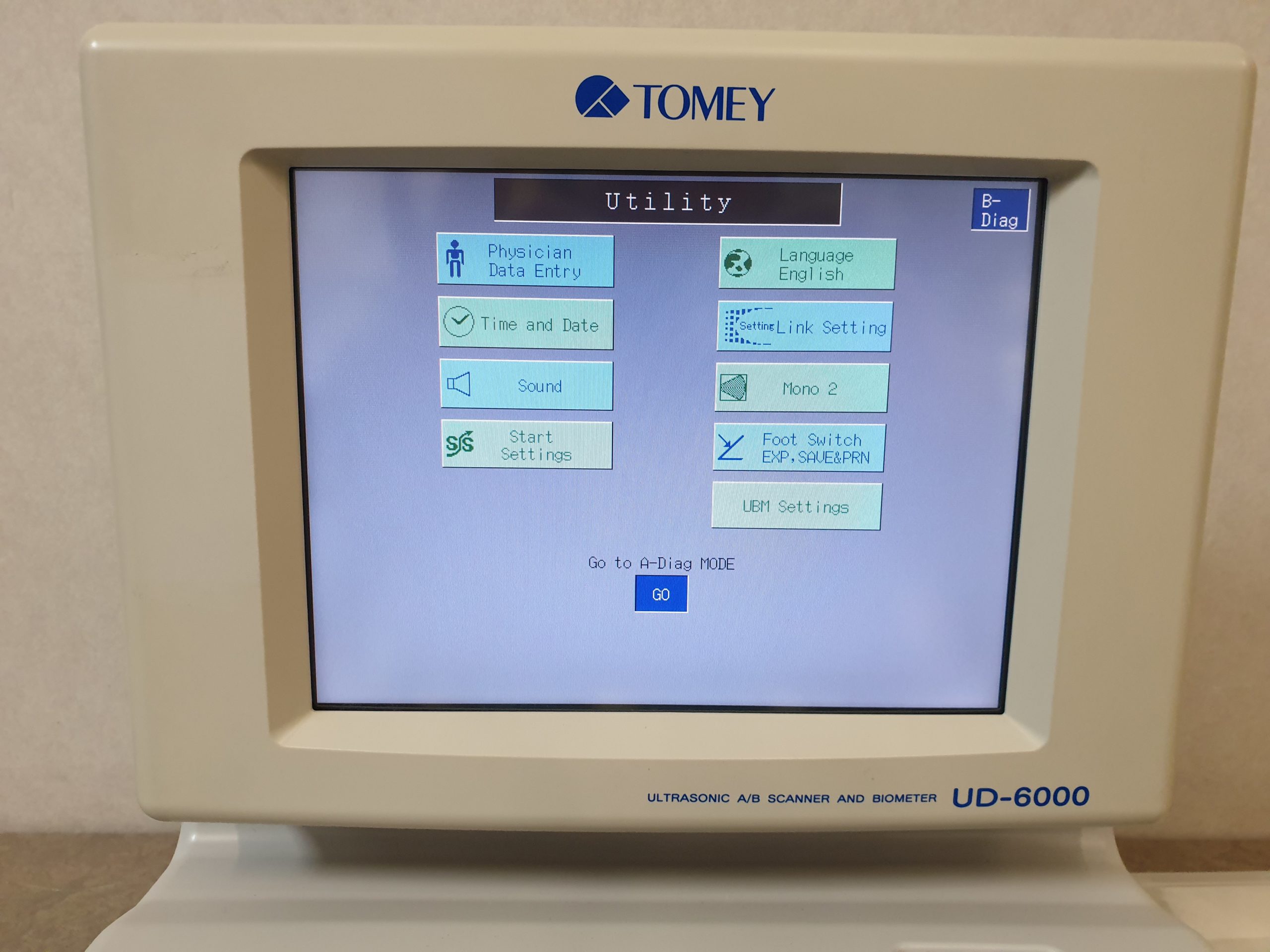 TOMEY UD-6000 Ultrasound Ultrasonic AB Scanner and Biometer — image 1 of 14