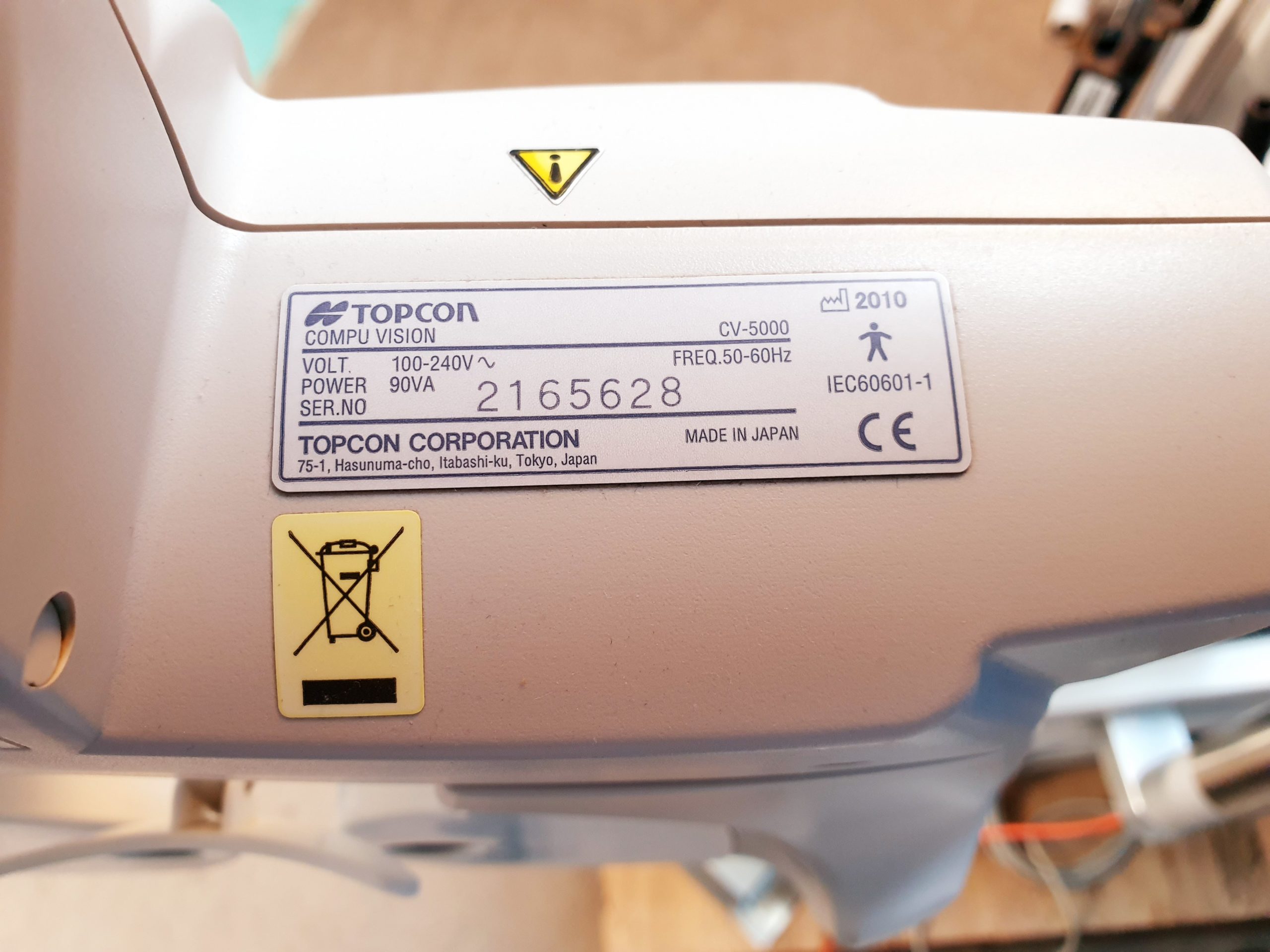 Topcon Ophtalmologische Einheit : SL-D7 + kr-8900 + CV-5000 + KB-50 + Haag Streit AT 900 + …. thumbnail 10