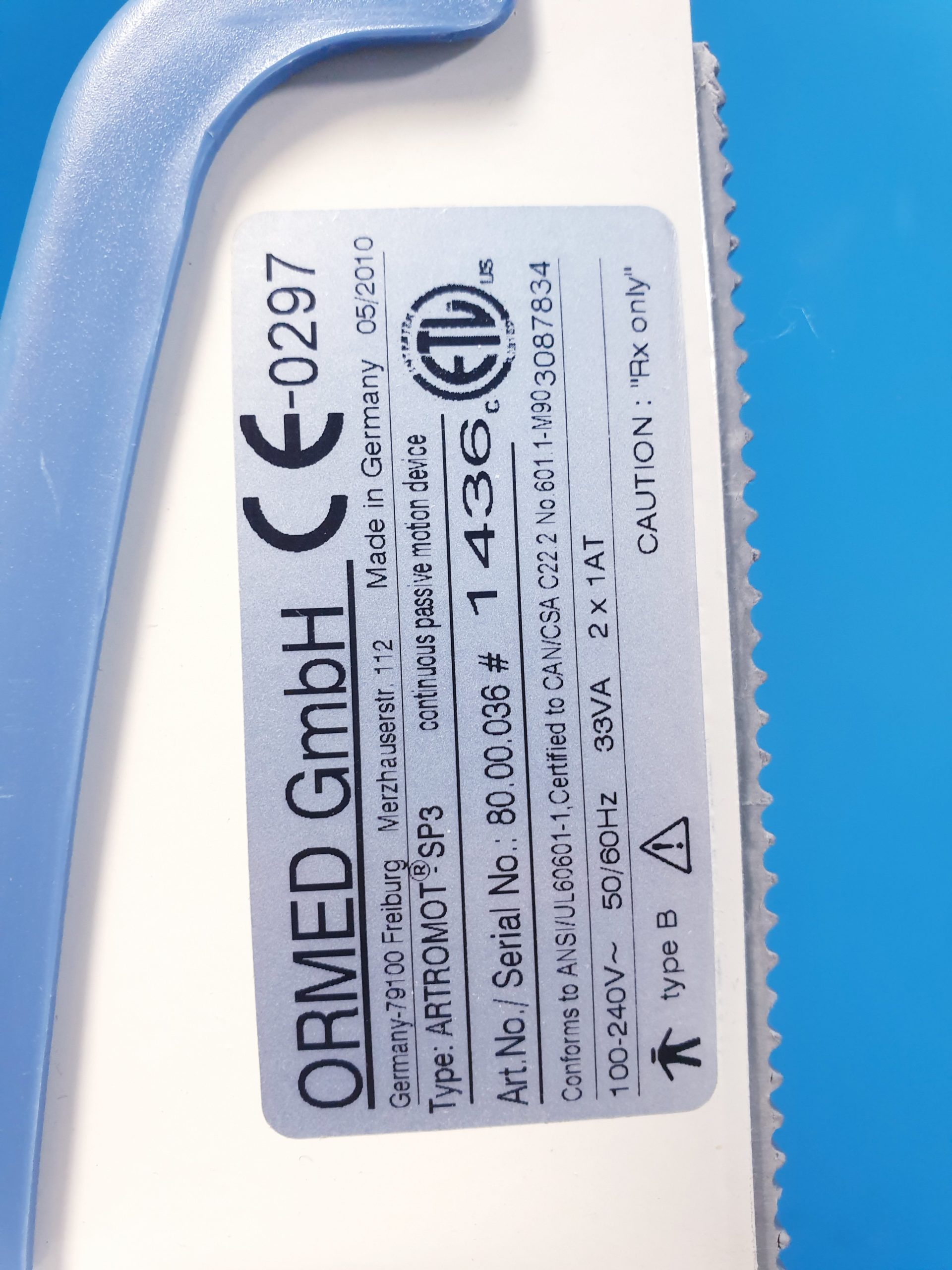 Artromot ARTROMOT SP3 – Motorisierte Bewegungsschiene für das Sprunggelenk thumbnail 17