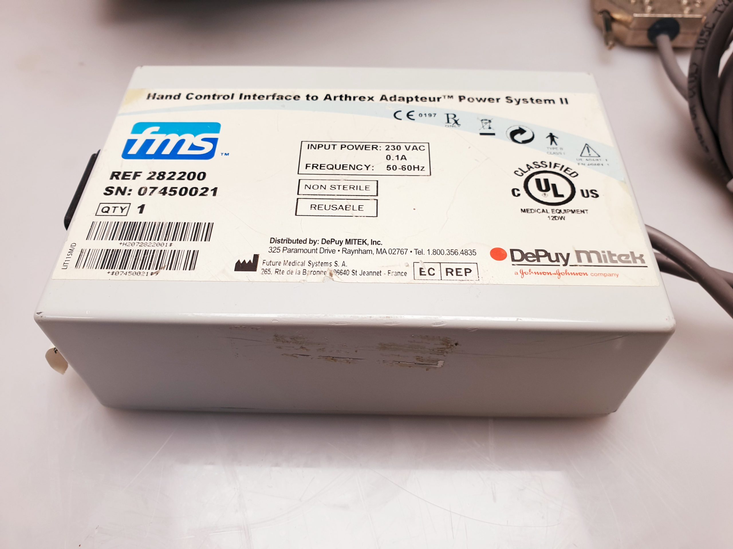 DEPUY MITEK FMS DUO + 284580 + POWERSYSTEM II Adapter 282200 thumbnail 3