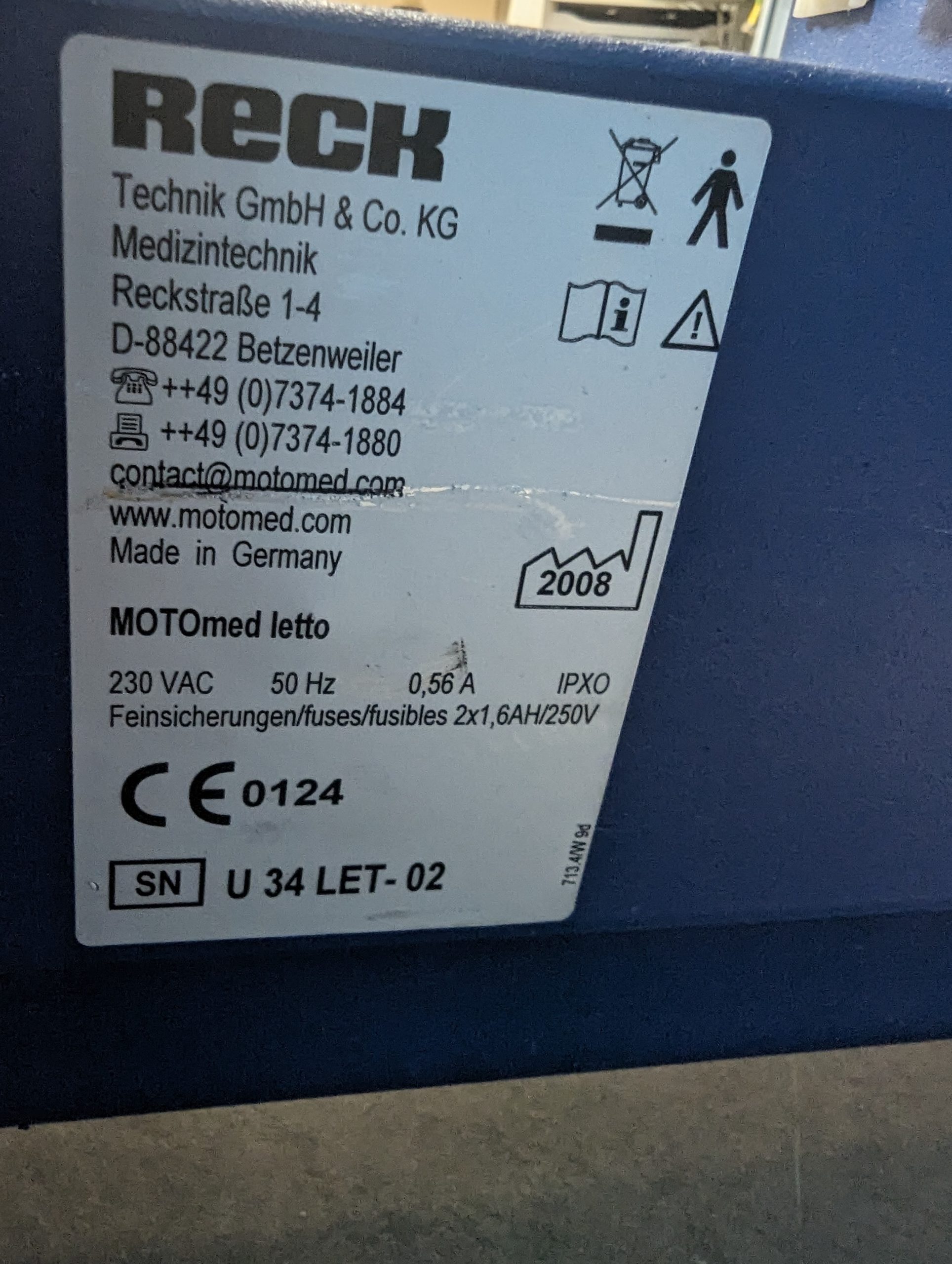 Motomed Letto Reck Motomed VIVA 1 Bewegungstrainer Bewegung im Liegen Arm- und Beintrainer thumbnail 19