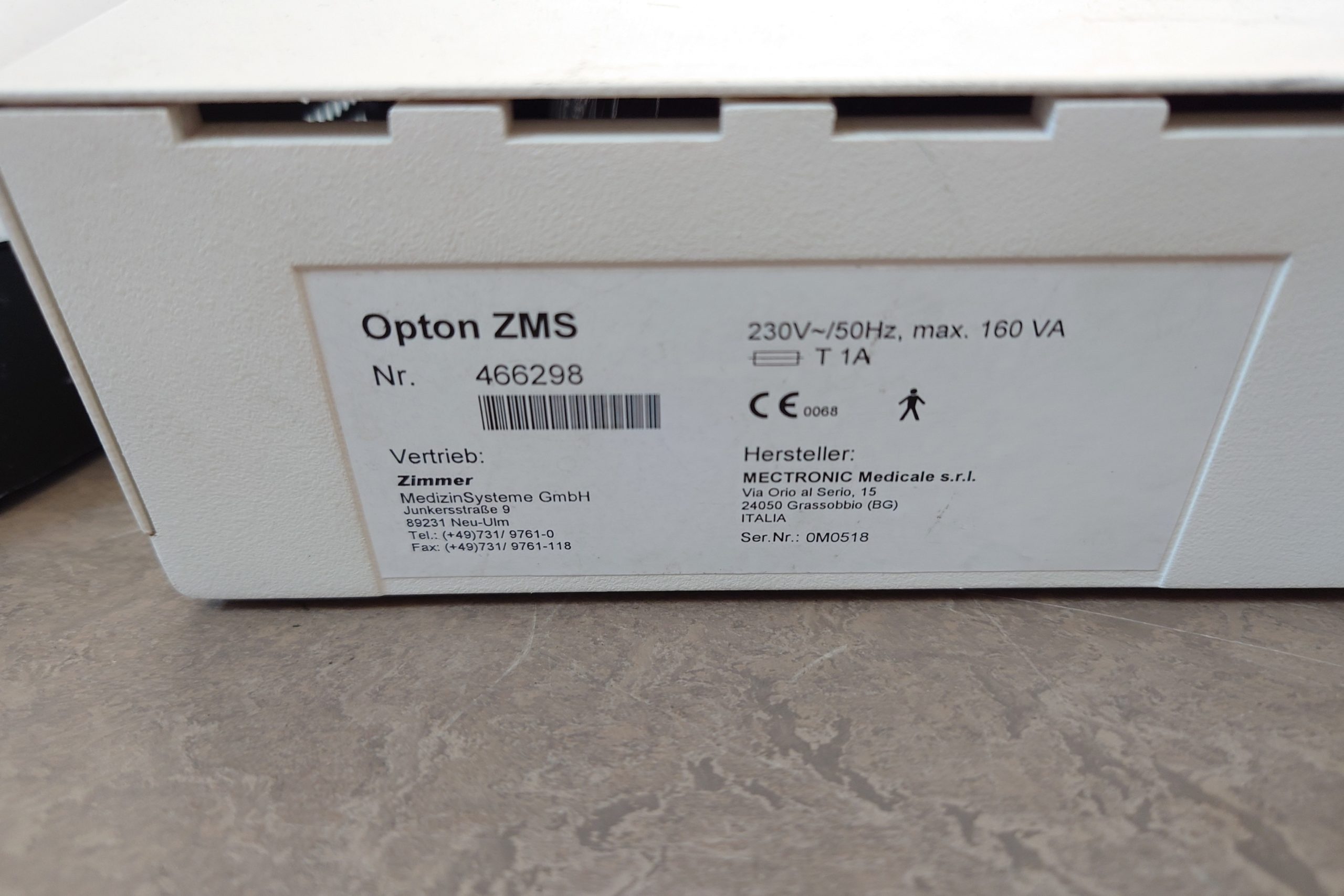 Zimmer Opton ZMS SW 3.3 Mectronic Laser Lasertherapie Ohne Gestell thumbnail 7