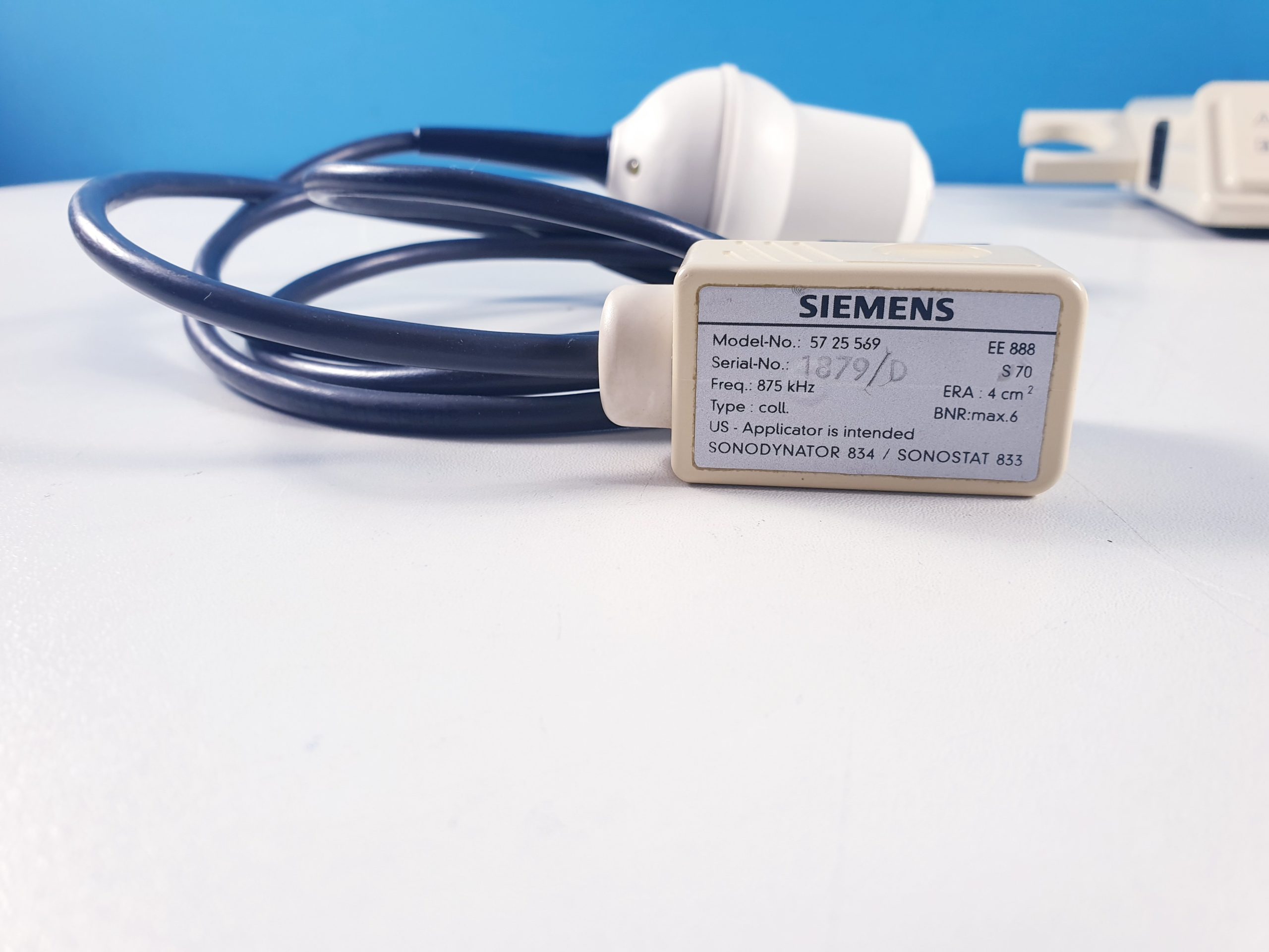 Siemens SONOSTAT 833 Ultraschalltherapiegerät mit ERA 4Cm2 875 KHz Kopf thumbnail 2