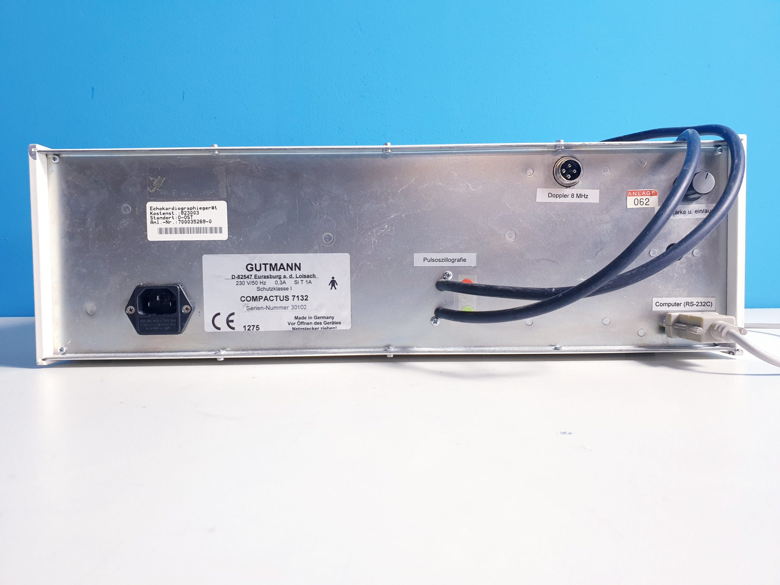 GUTMANN Compactus 7132 Pulsoximeter Vennenverschluss Pletysmographen mit Zubehör thumbnail 5
