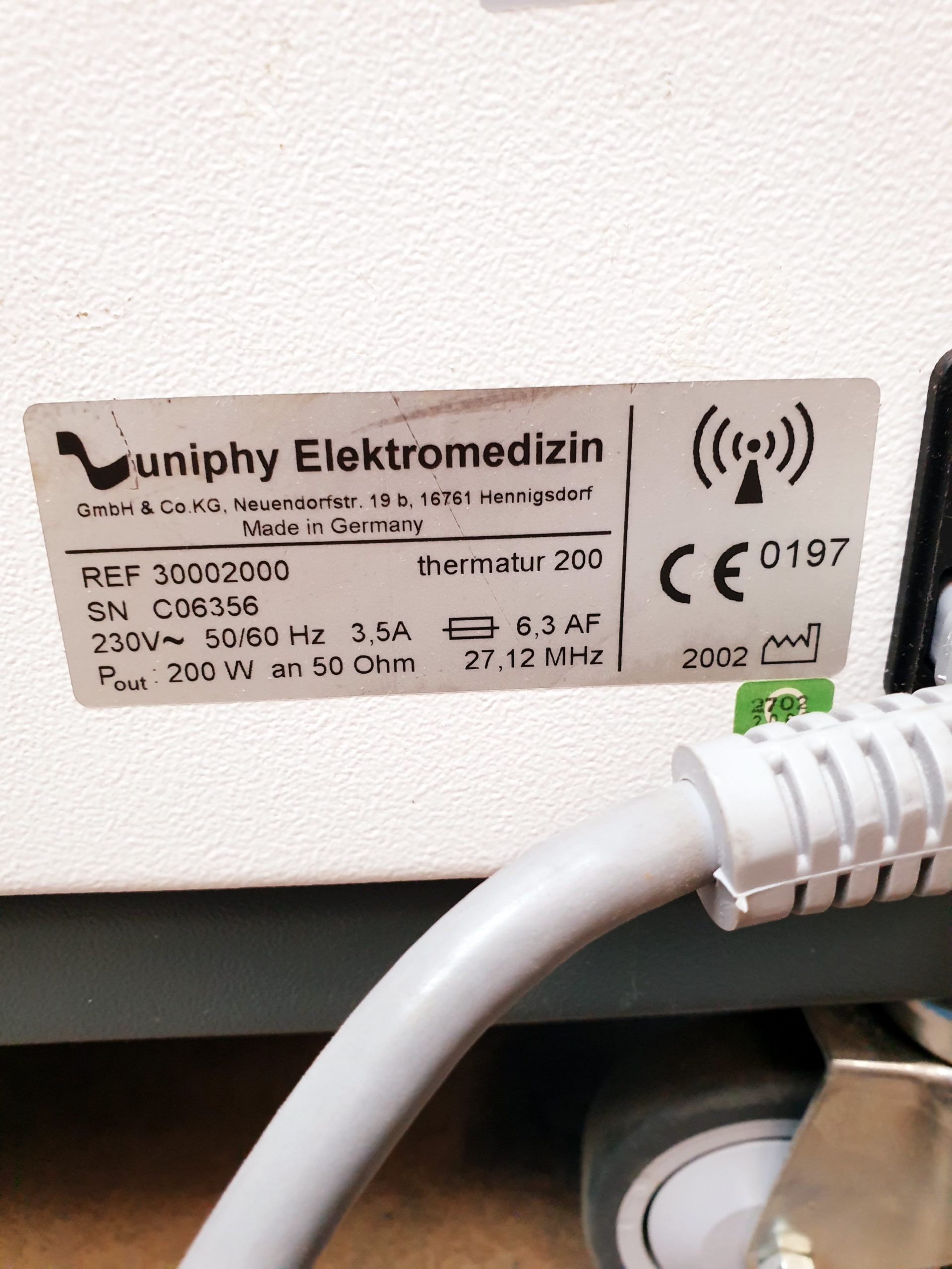 TUR Thermatur 200 Physical Therapy Unit mit Zubehör thumbnail 13