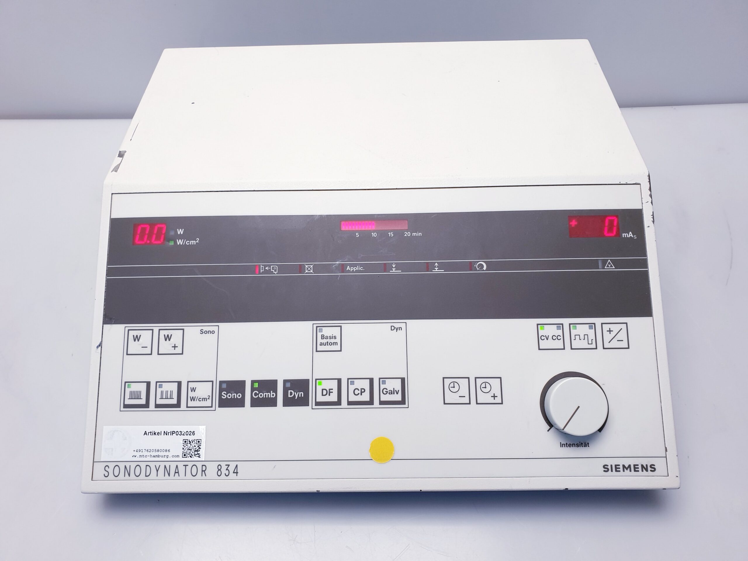 Siemens SONODYNATOR 834 + NEOSERV 824 Therapiegerät — image 1 of 8