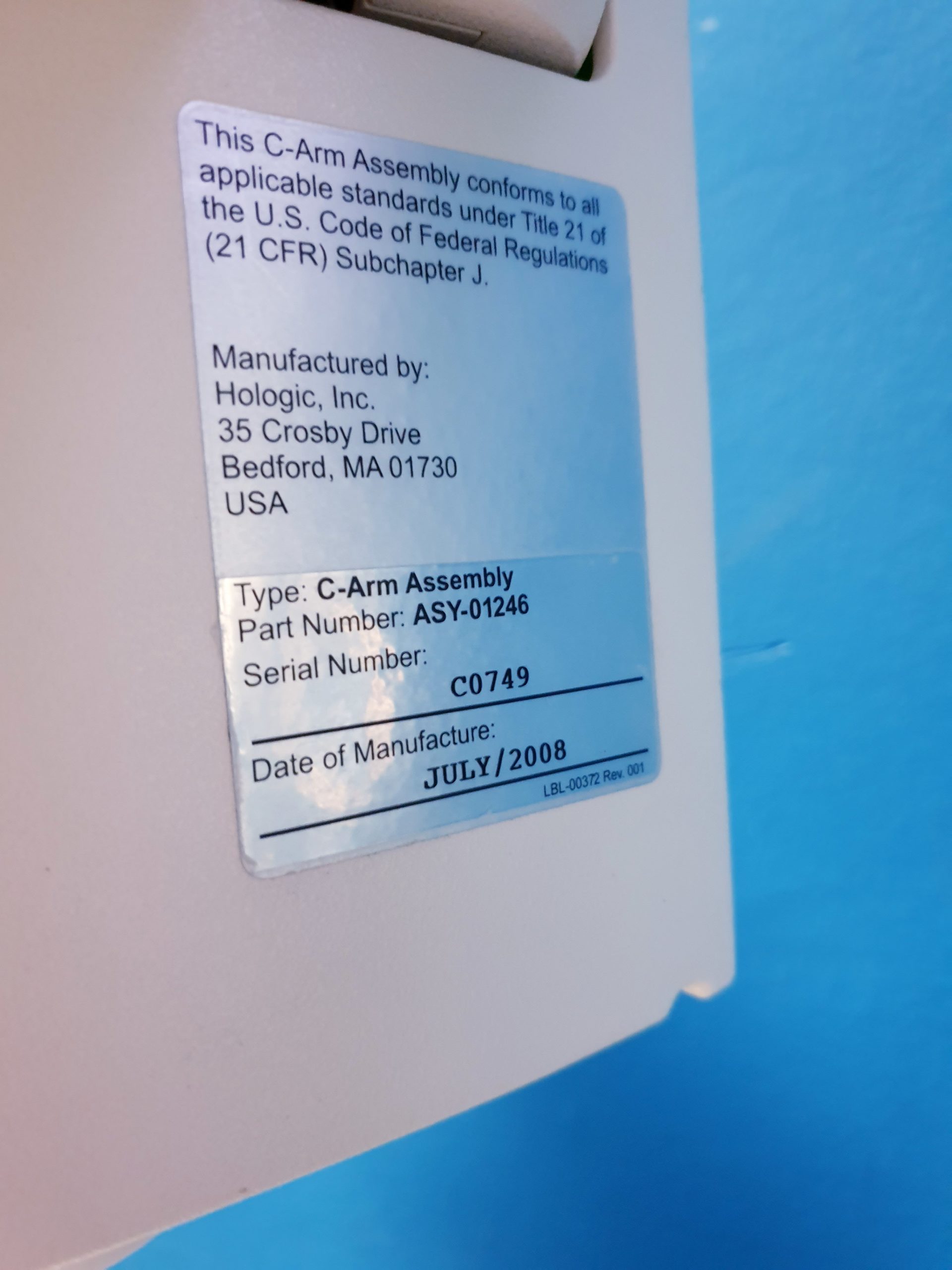 Hologic Fluoroscan insight C Arm – DEFEKT thumbnail 7