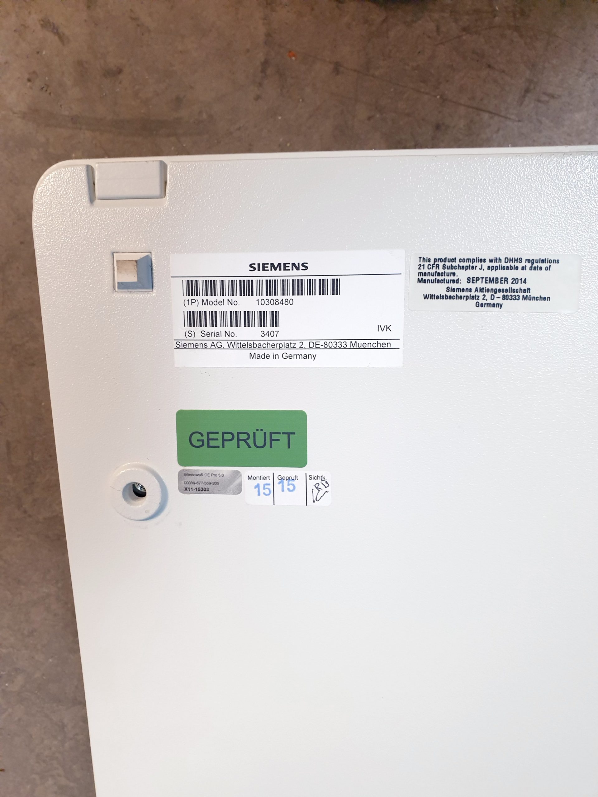 Siemens 10308480 Console Luminos DRF Max DOM 2014- 10308480 W-O DSA DMG thumbnail 9