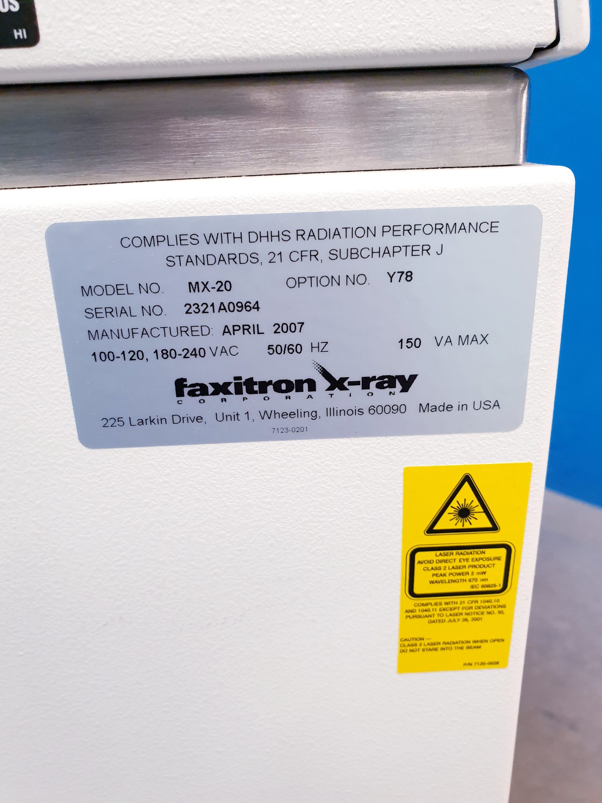 Faxitron X-Ray MX-20 Specimen Radiography System thumbnail 8
