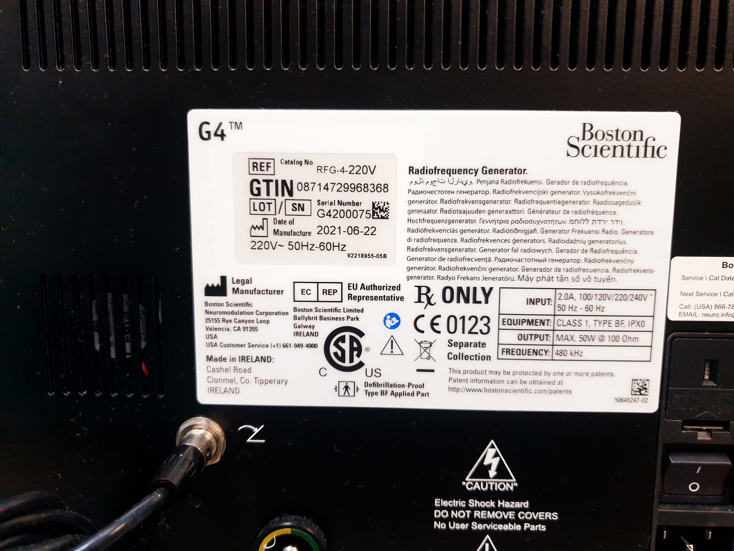 Boston Scientific G4 Radiofrequency Generator thumbnail 9