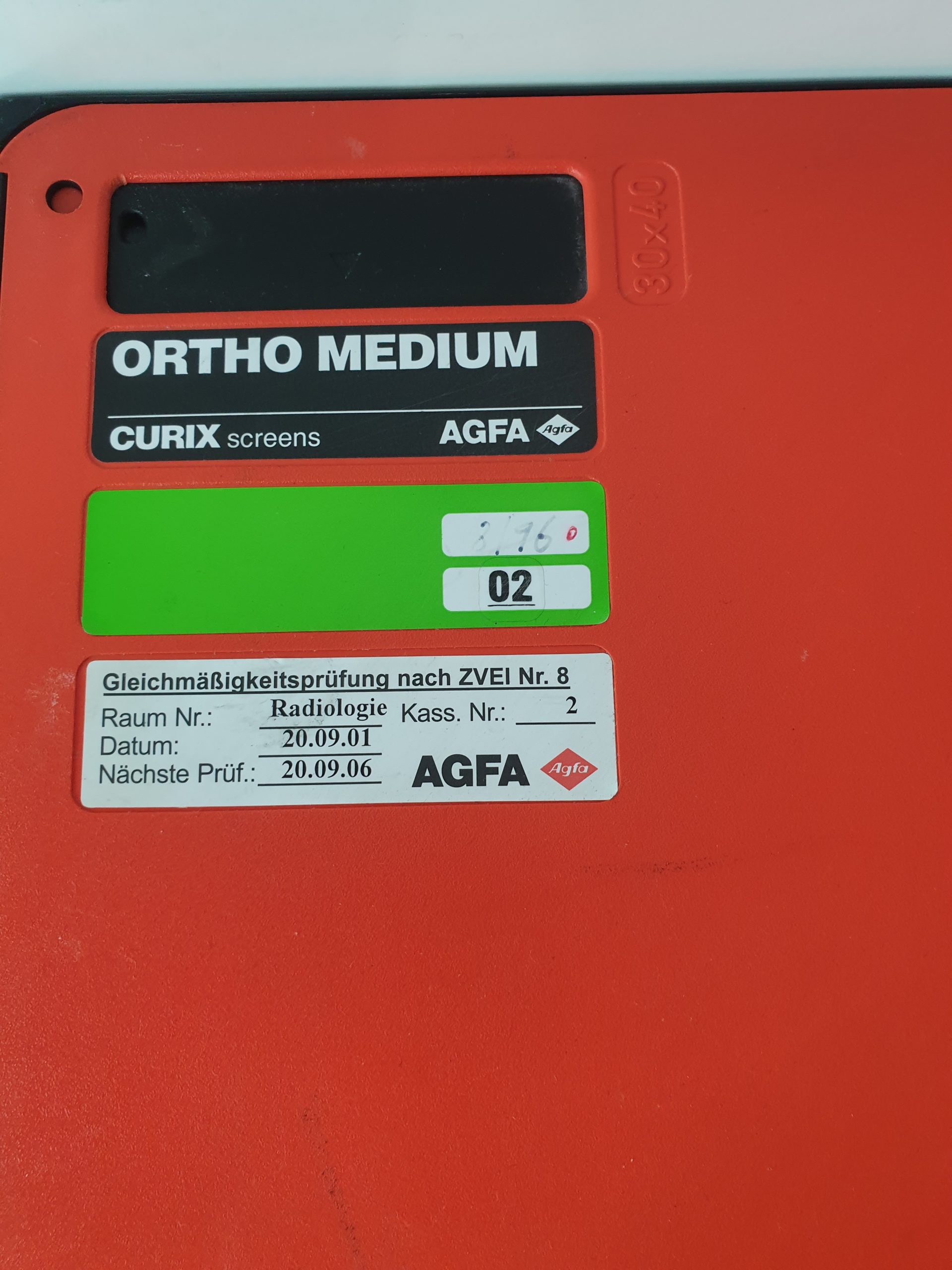 Ortho medium CURIX screens 30X40 Röntgenkasette thumbnail 4