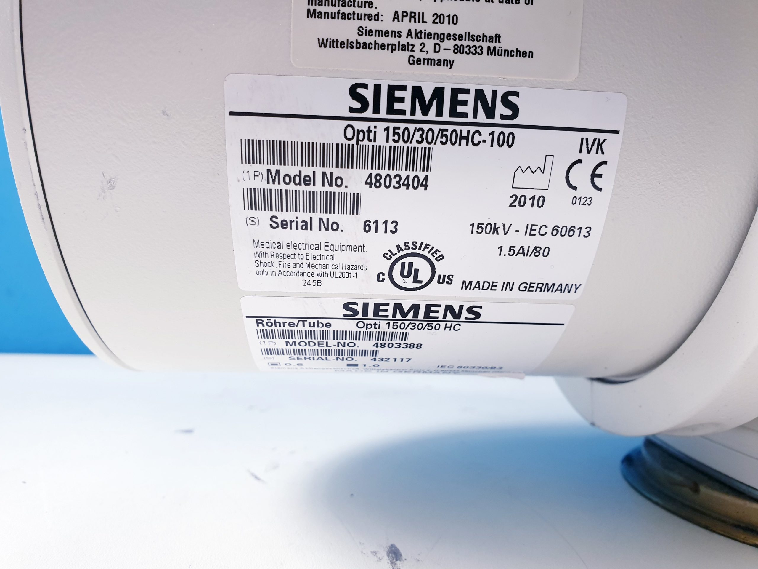 Siemens Opti 150/30/50HC – 100 150KV DOM 2010 — image 1 of 7