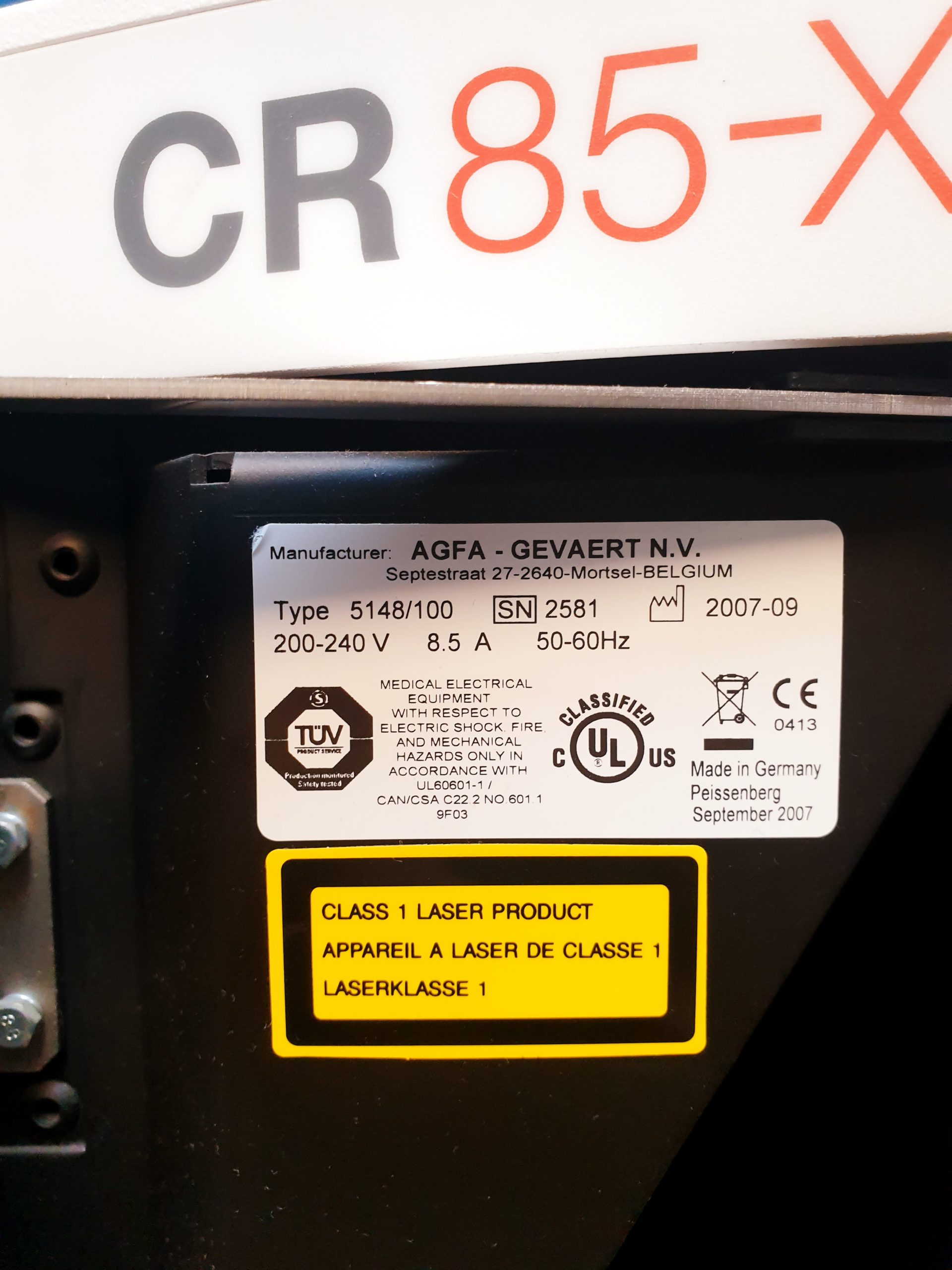 AGFA CR 85-X RCR-Speicherfoliensystem thumbnail 2