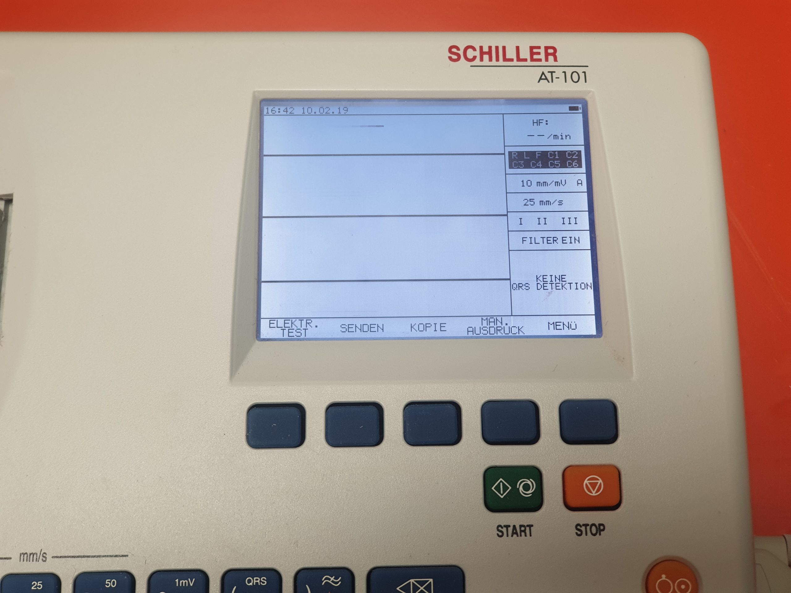 Schiller AT-101 EKG 12 Kanal Gerät mit LCD Display + Patientenkabel thumbnail 3