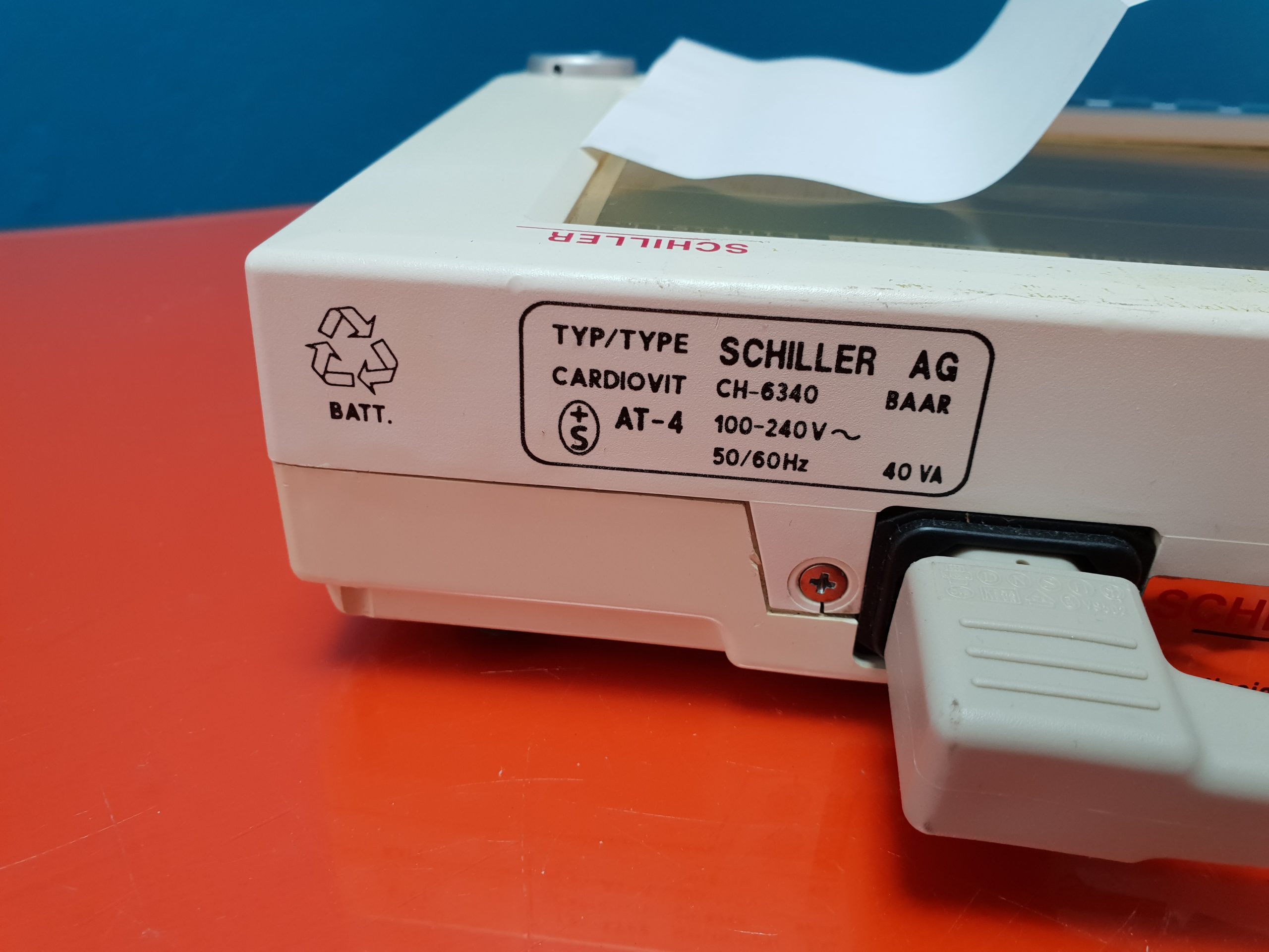 Schiller Cardiovit AT-4 EKG Gerät mit Patientenkabel thumbnail 2