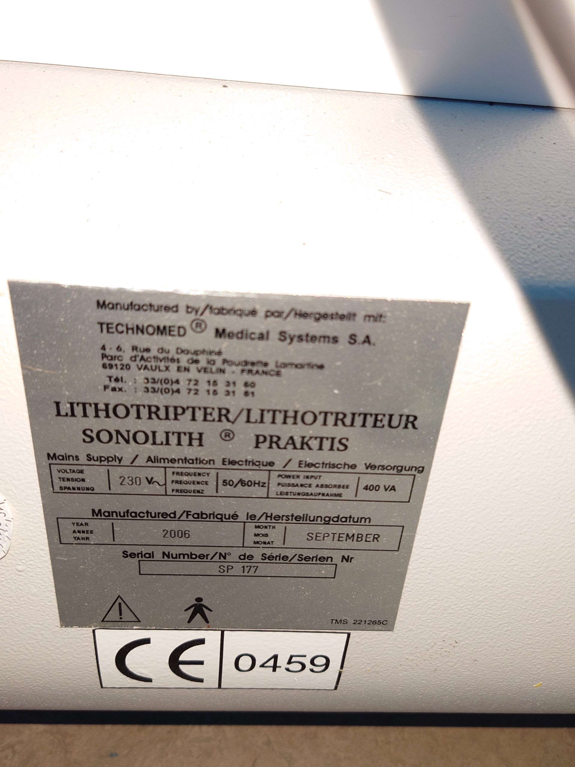 TMS Sonolith Praktis Lithotrpter thumbnail 11